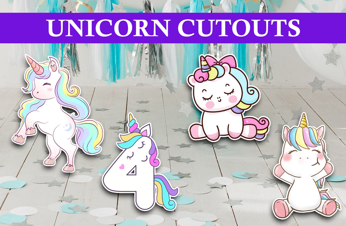 Unicorn Party Cutouts / Props