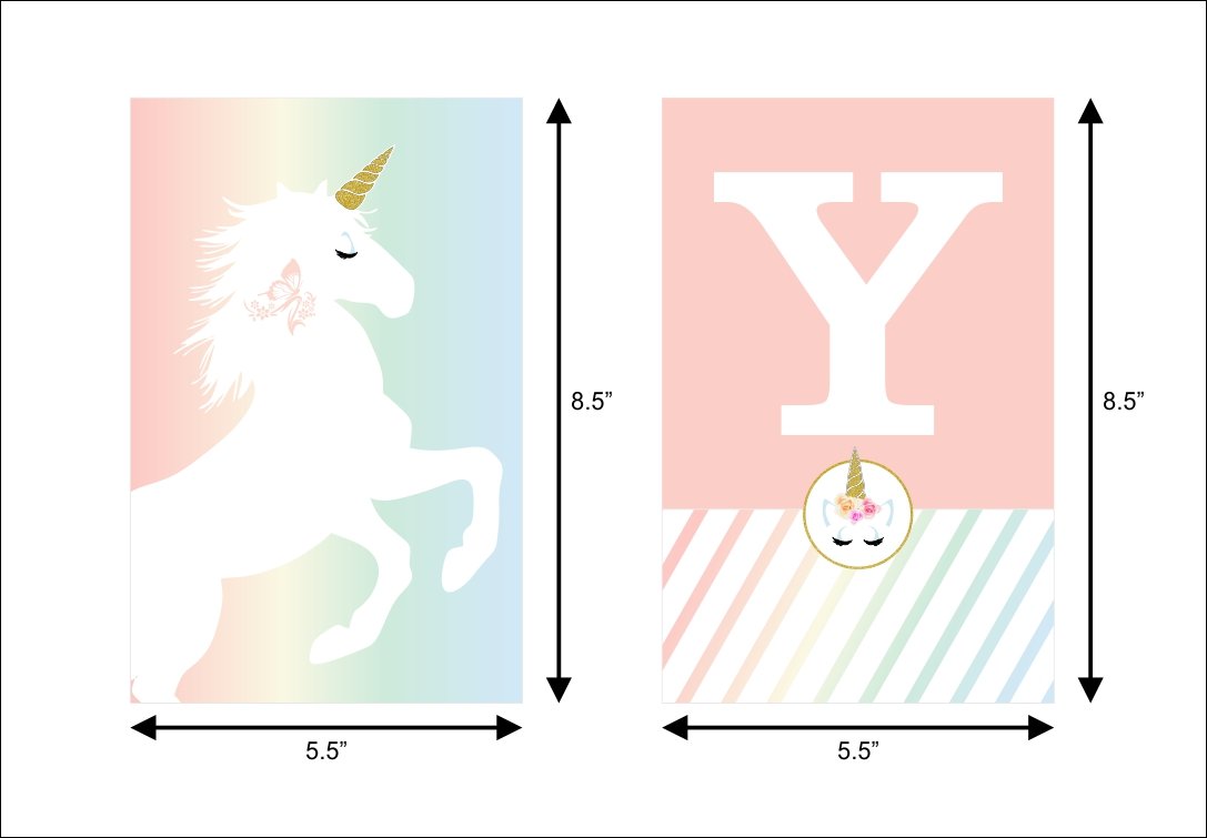 Unicorn Theme Birthday Party Personalized Multi-Saver Combo For Your Kids First Birthday