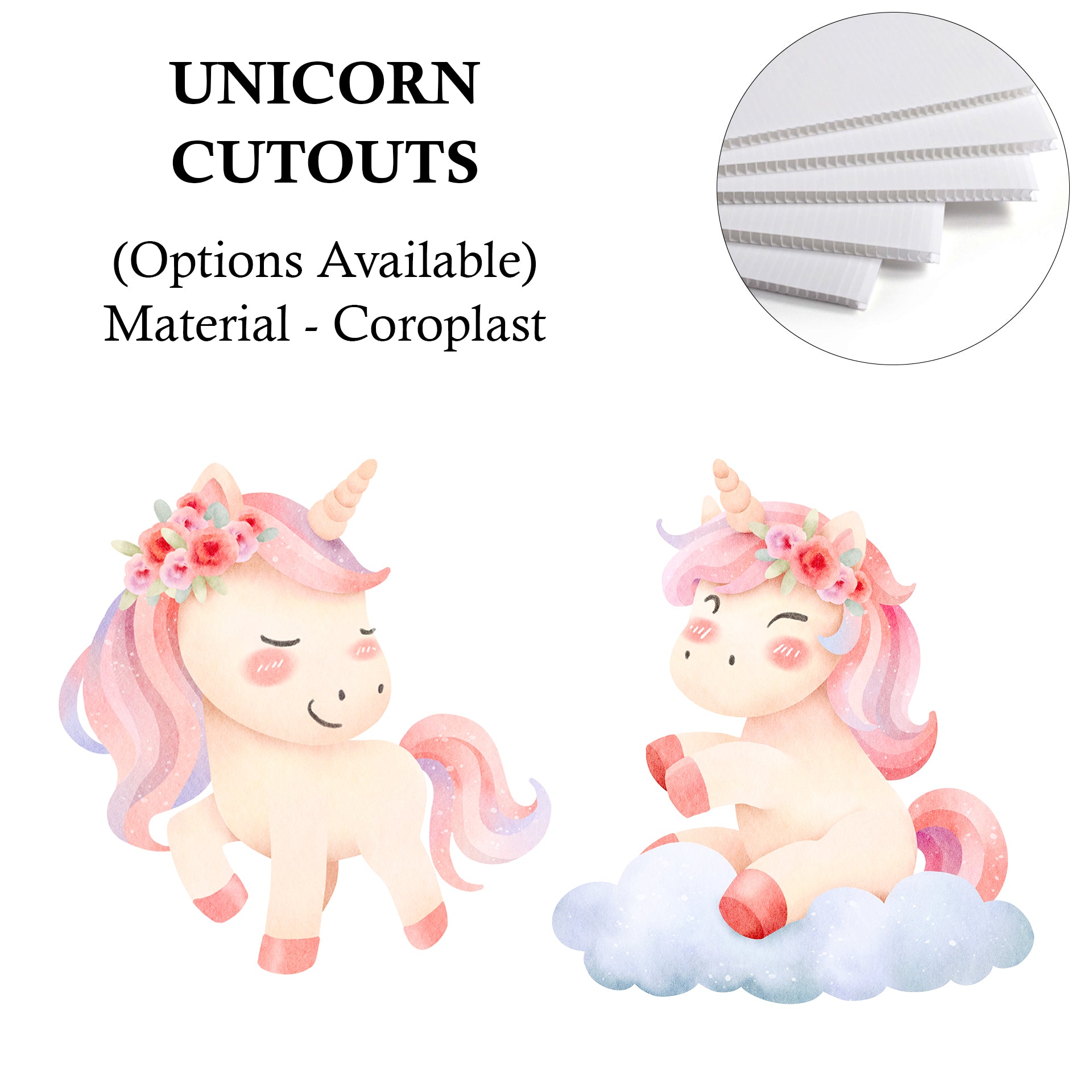 Unicorn Birthday Cutouts or Props