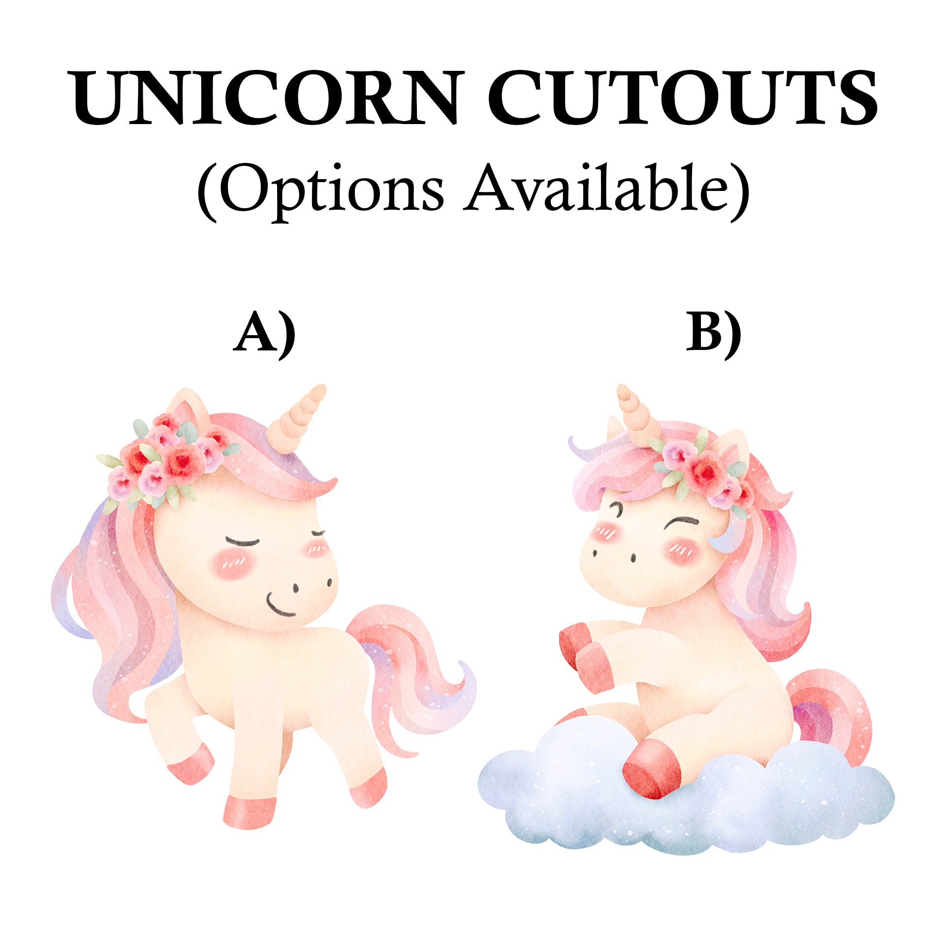 Unicorn Birthday Cutouts or Props