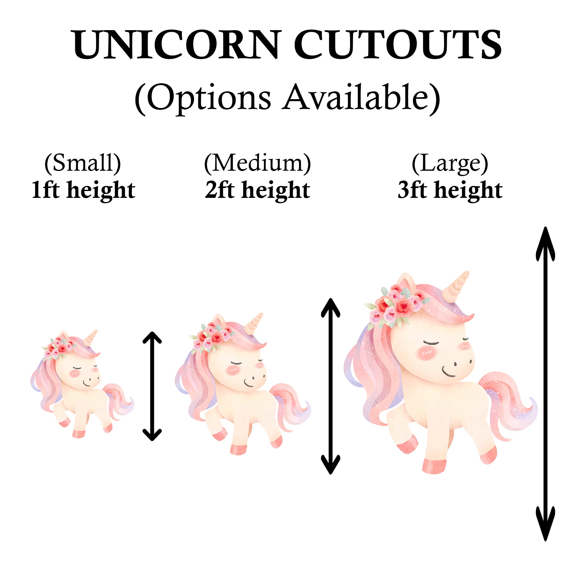 Unicorn Birthday Cutouts or Props