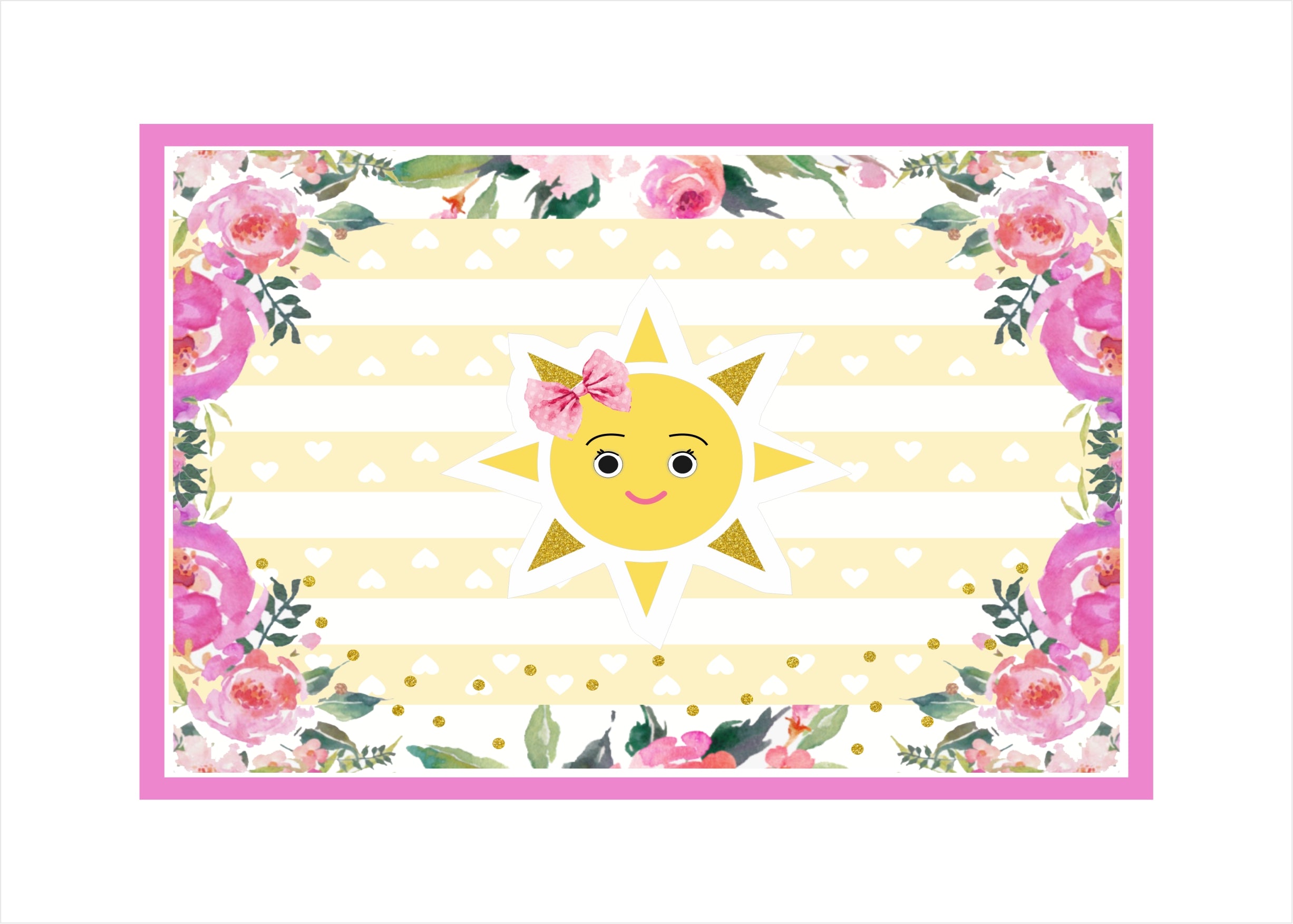 Sunshine Theme Birthday Table Mats for Decoration