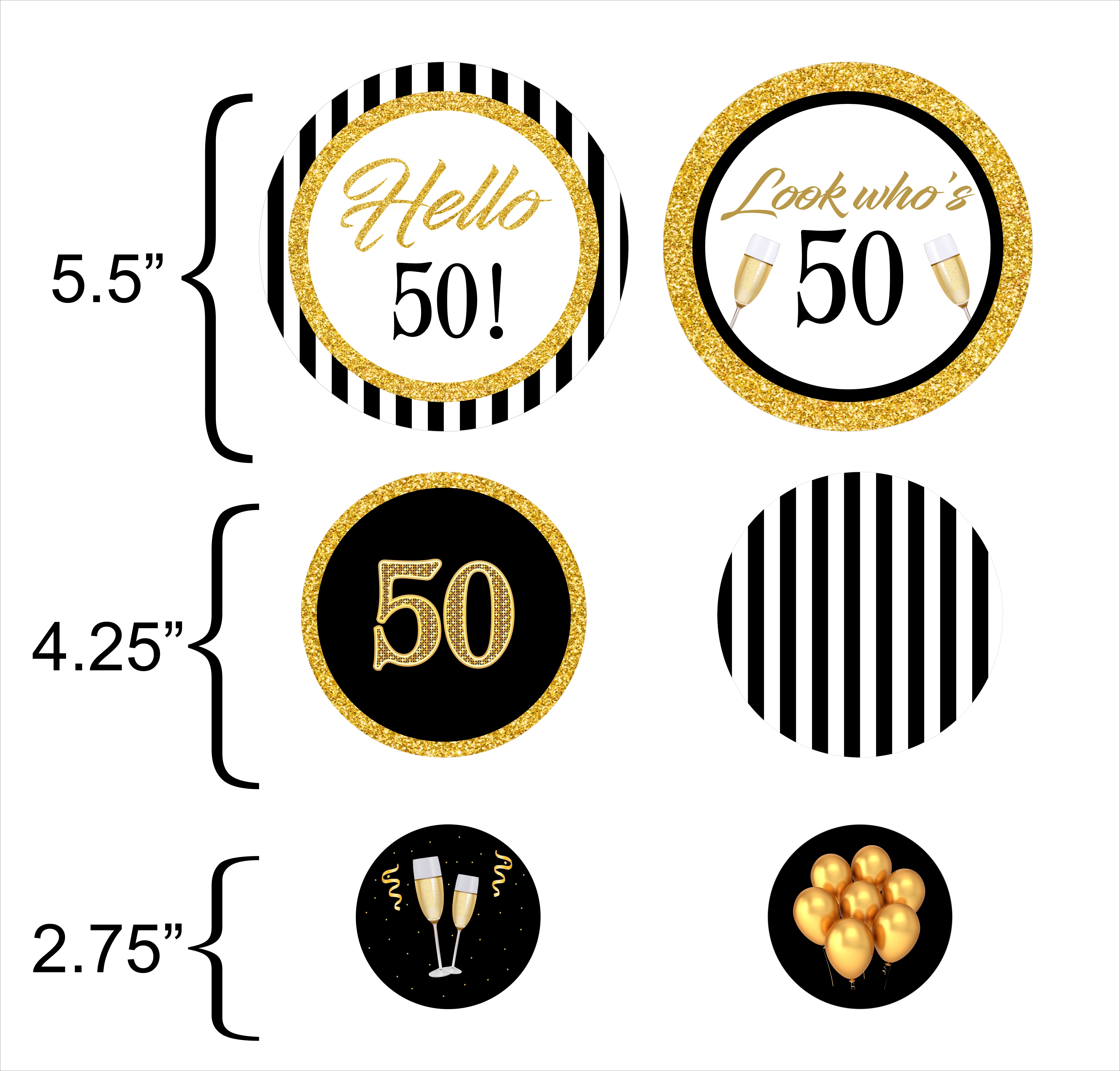 50th Birthday Party Table Confetti