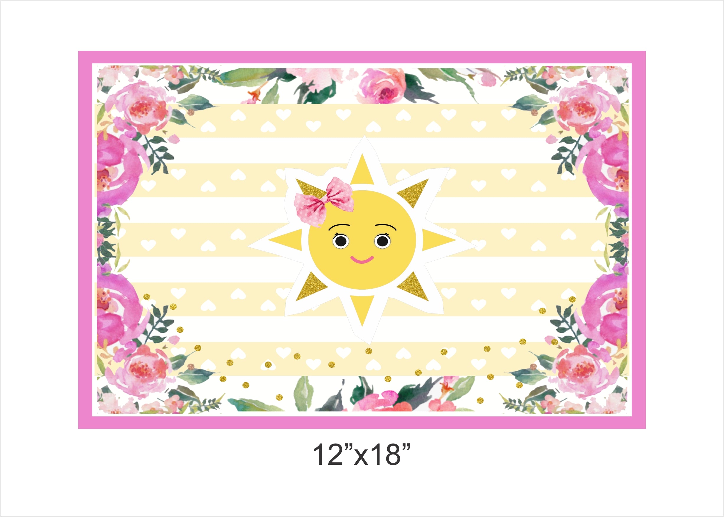 Sunshine Theme Birthday Table Mats for Decoration