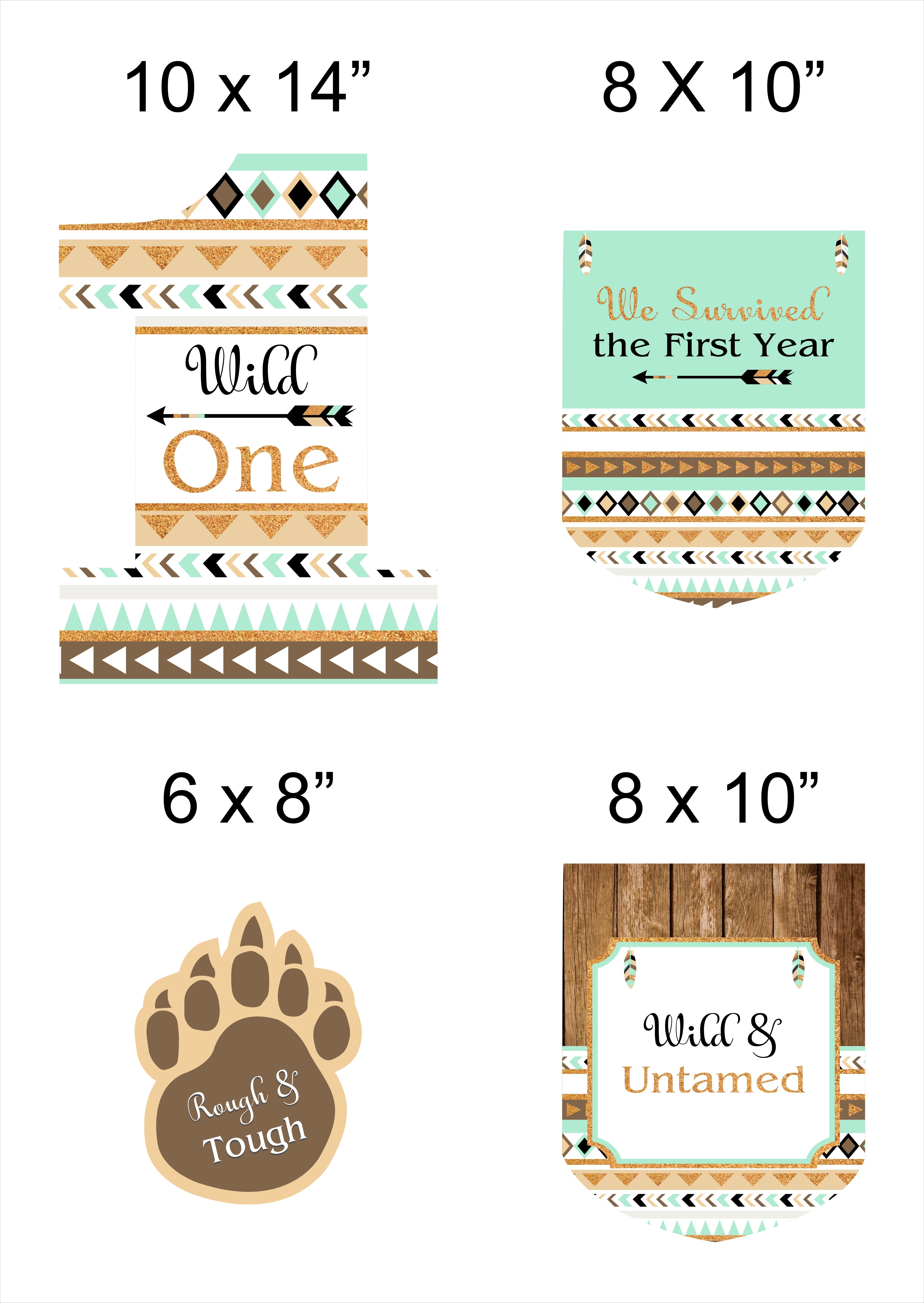 Wild One Theme Birthday Party Theme Hanging Set for Decoration