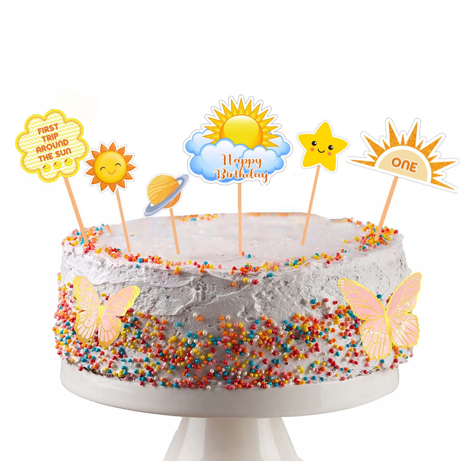 First Trip Around The Sun Party Cake Decorating Kit For Birthday Party