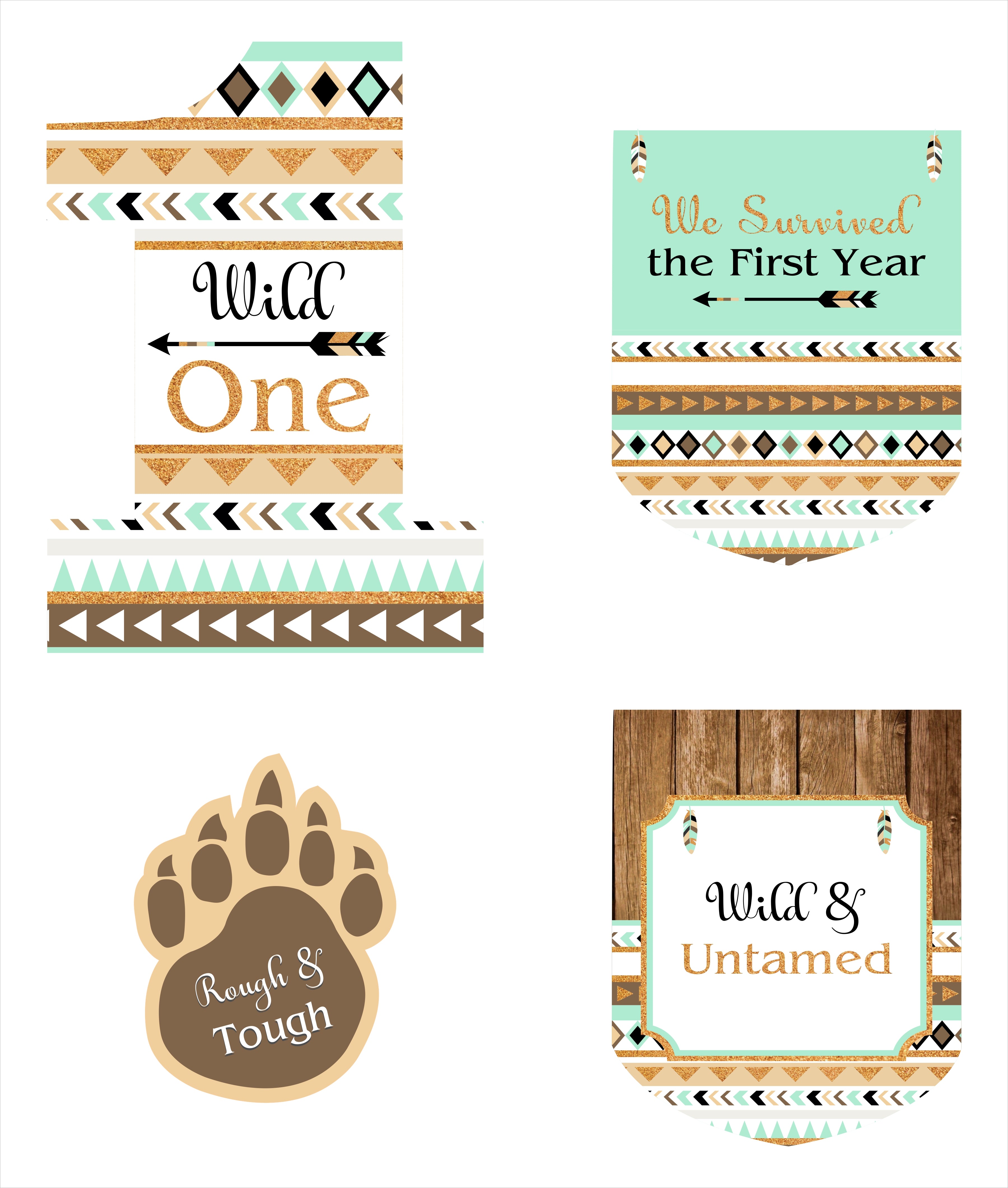 Wild One Theme Birthday Party Theme Hanging Set for Decoration
