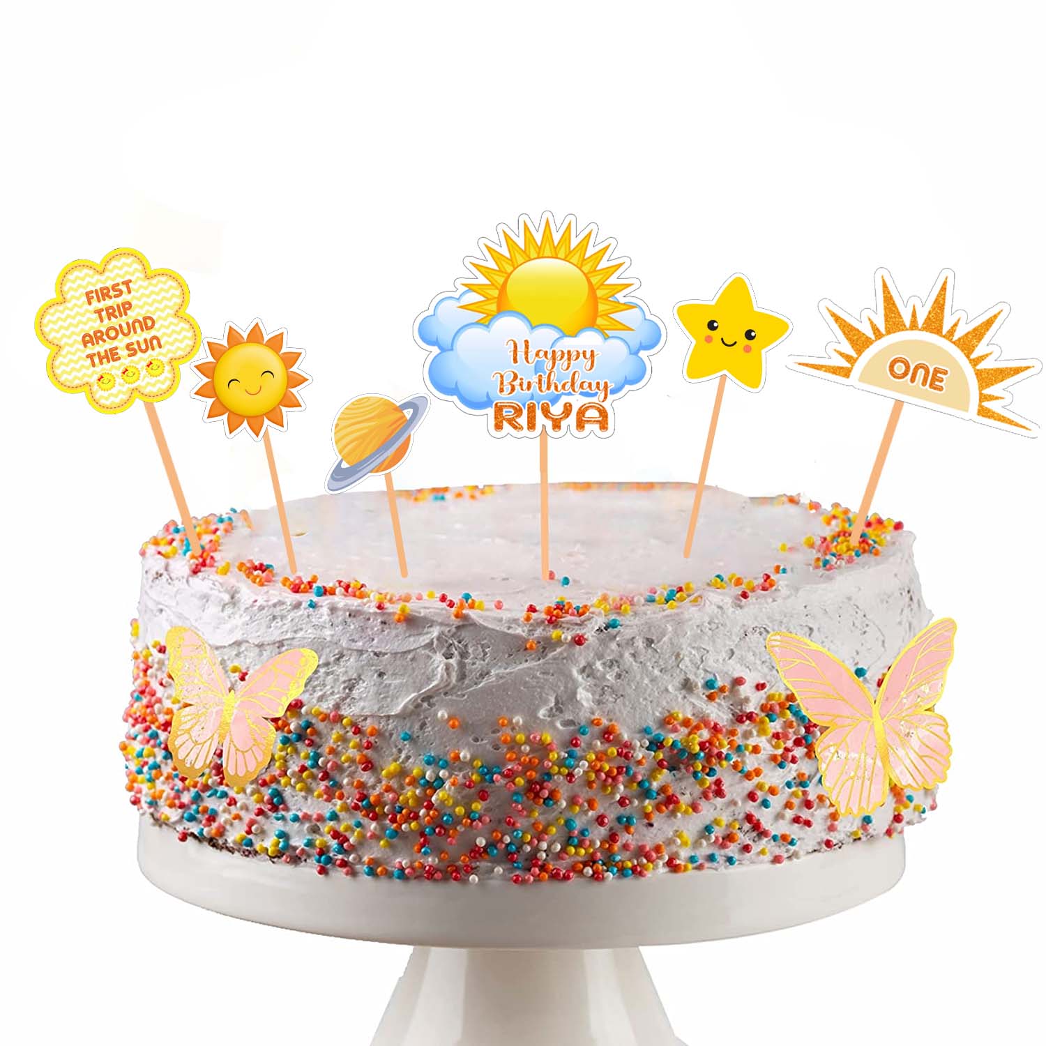 First Trip Around The Sun Party Cake Decorating Kit For Birthday Party