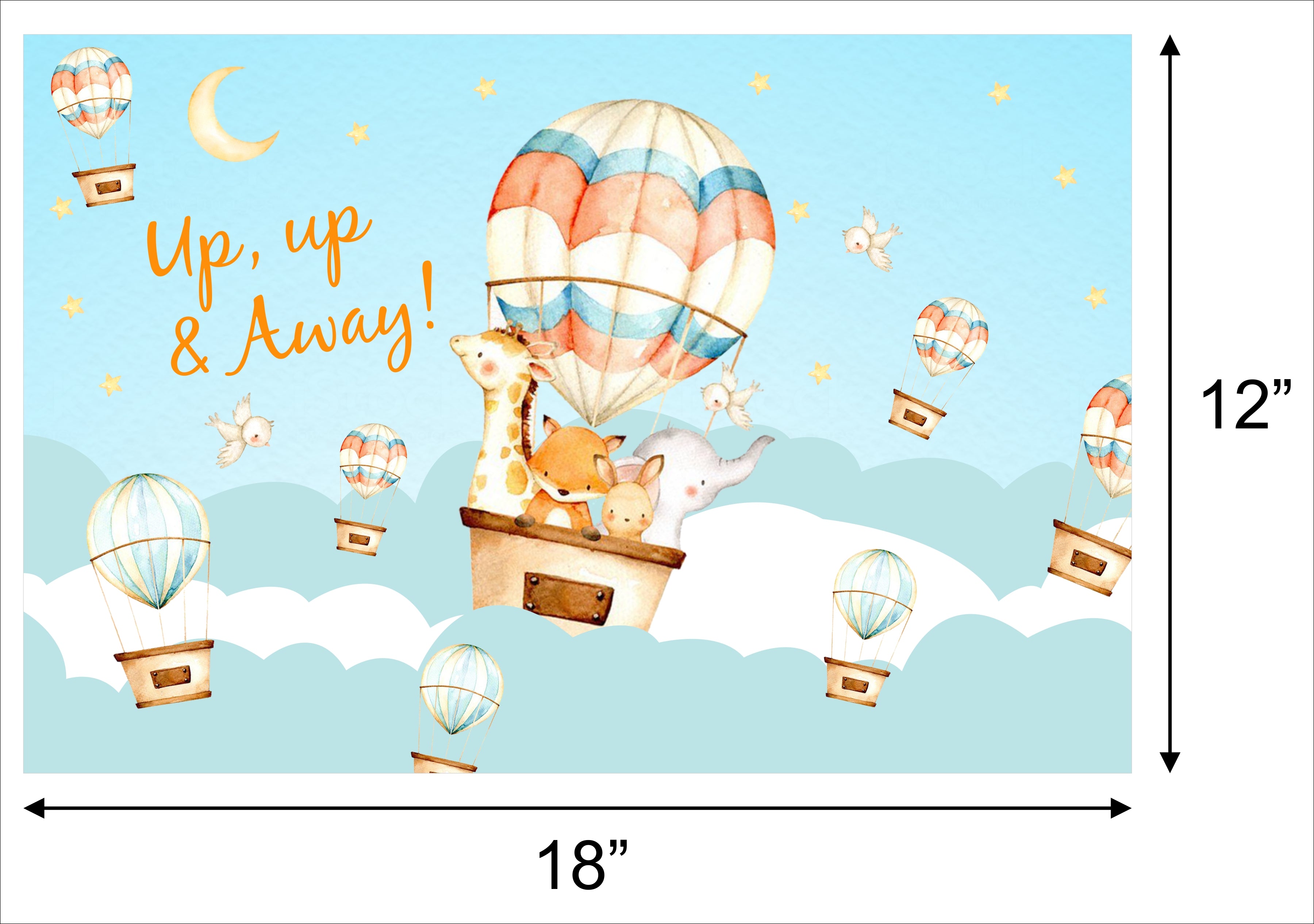 Hot Air Birthday Table Mats for Decoration