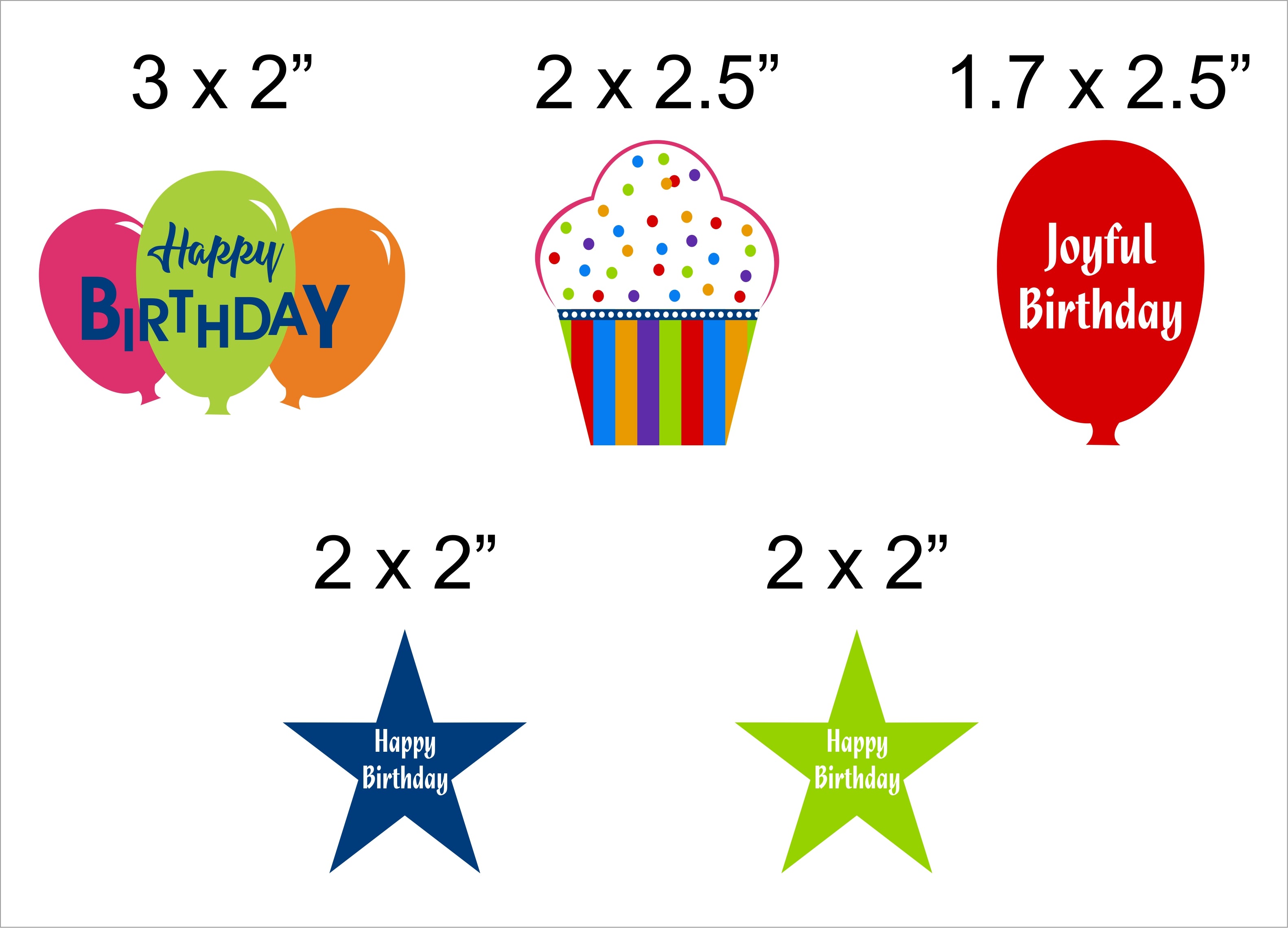 Joyful Party Cake Topper /Cake Decoration Kit
