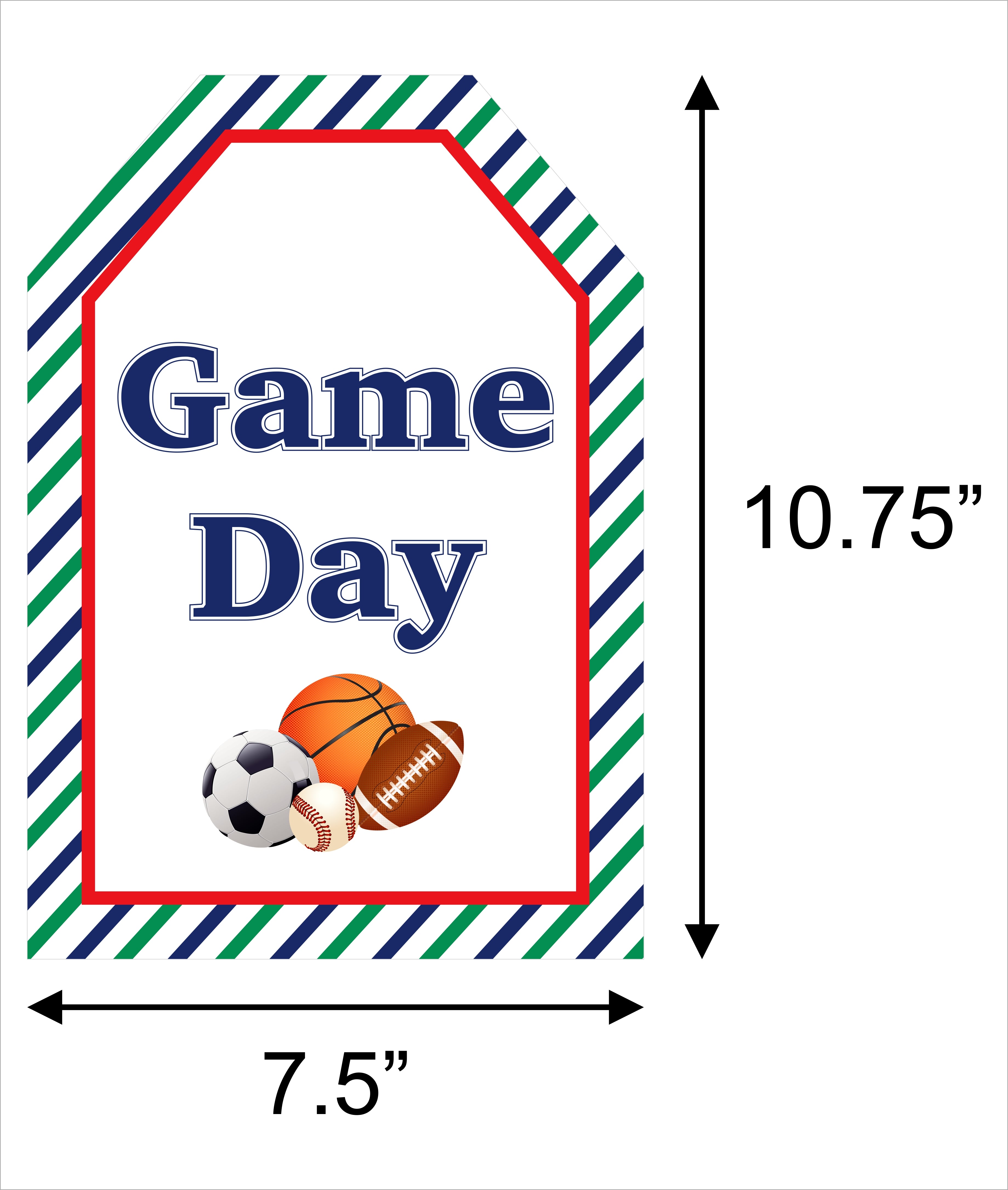 Sports Theme Birthday Paper Door Banner/ Wall Decoration.