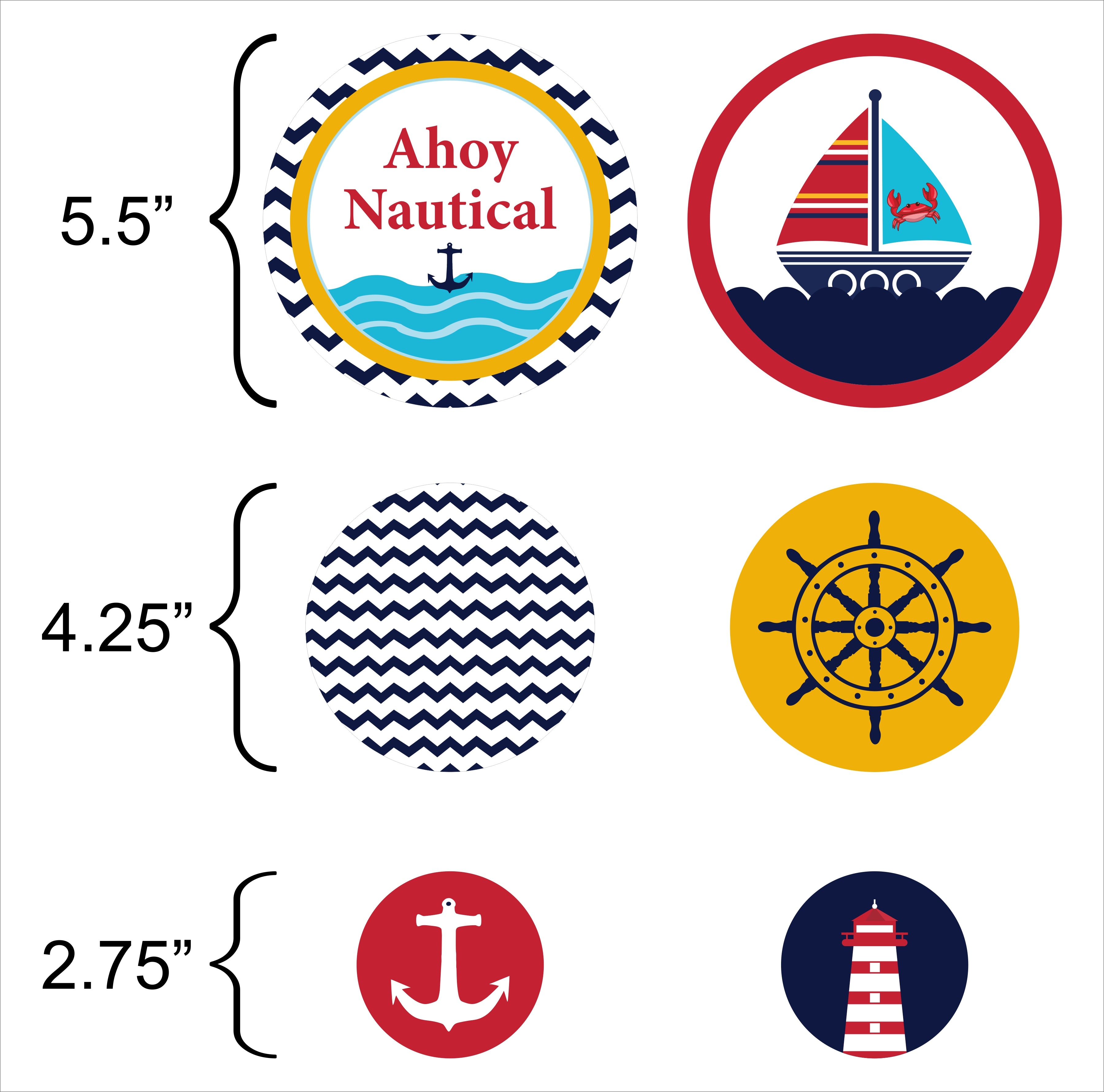 Nautical Ahoy Birthday Party Table Confetti