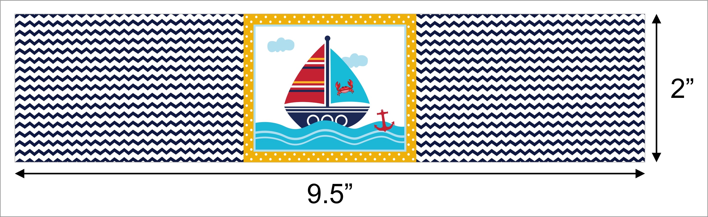 Nautical Ahoy Theme Water Bottle Labels