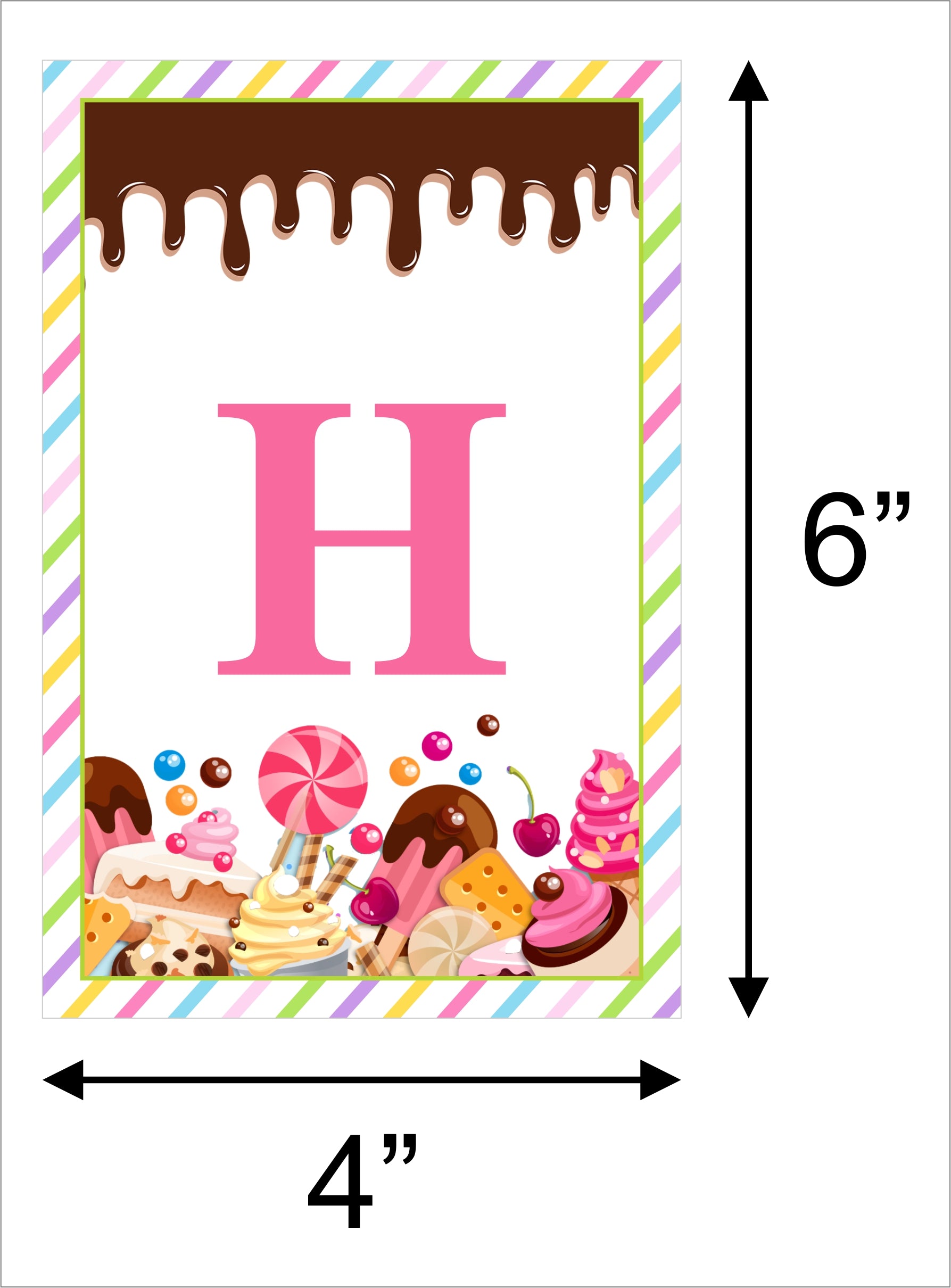 Candyland Theme Birthday Party Banner for Decoration