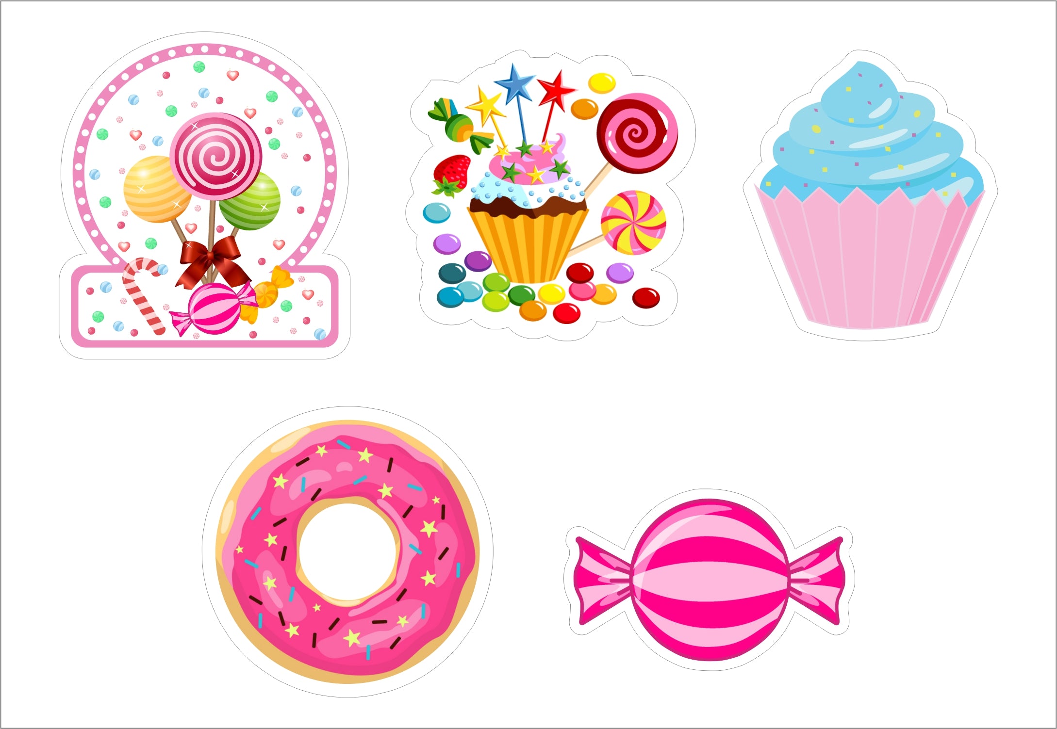 Candyland Birthday Party Paper Decorative Straws