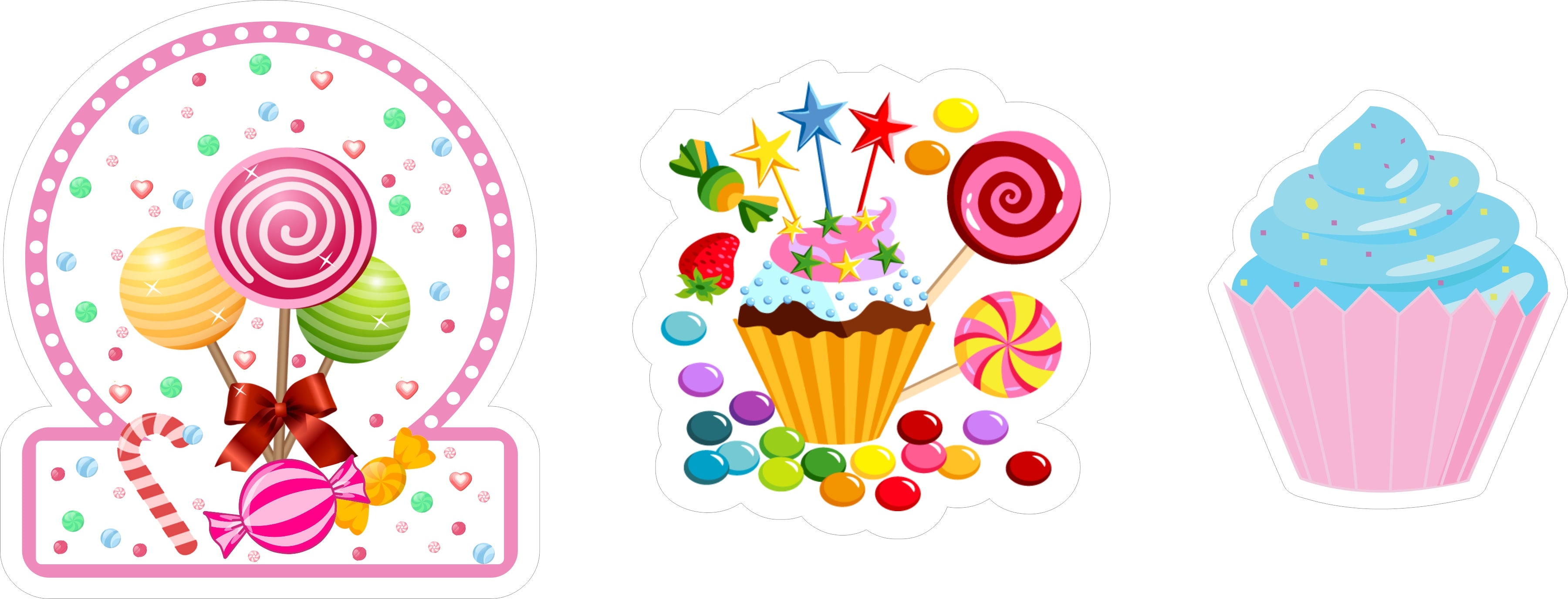 Candyland Theme Birthday Party Table Toppers for Decoration