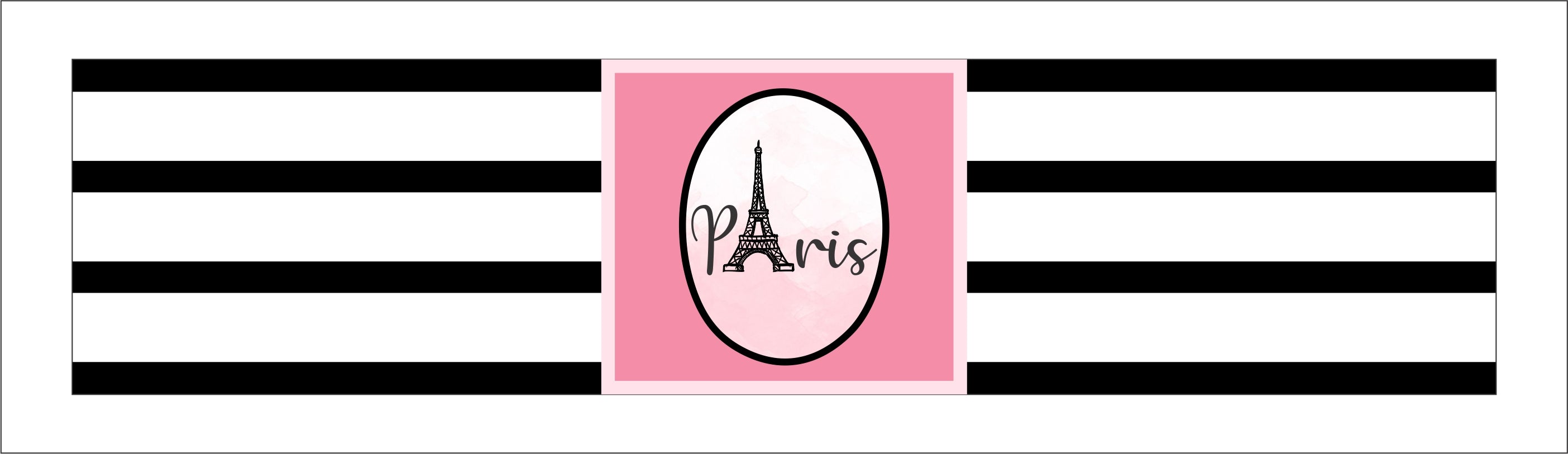 Paris Theme Water Bottle Labels