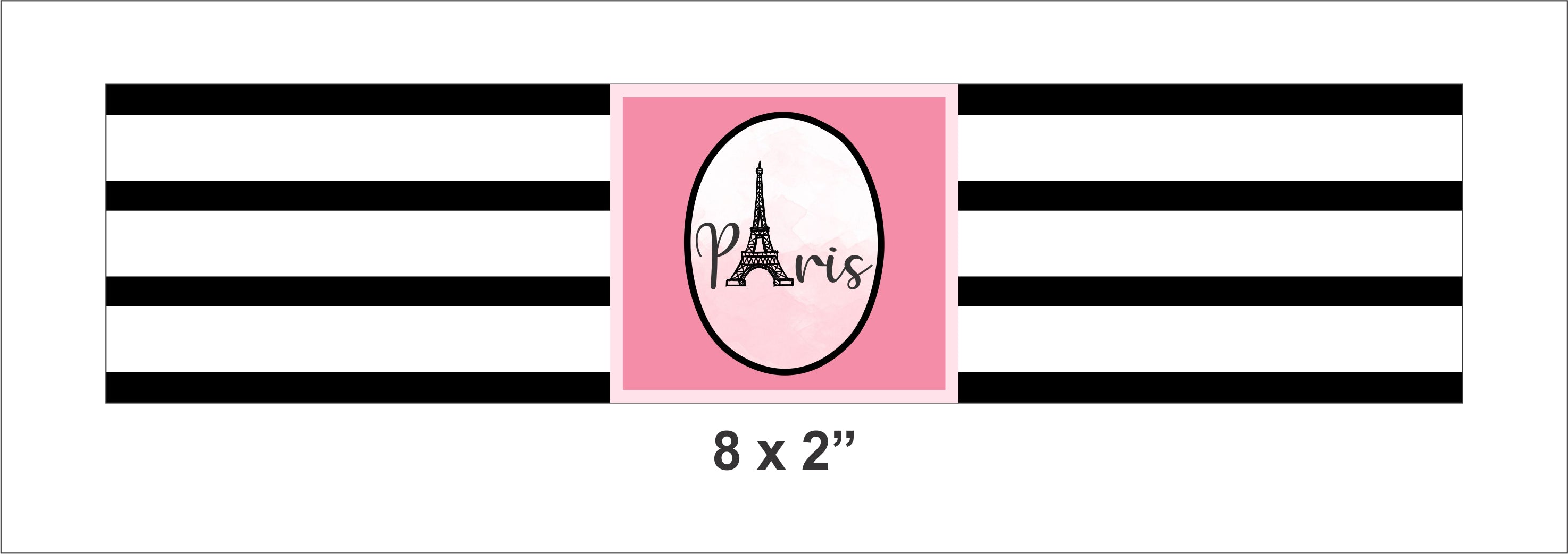 Paris Theme Water Bottle Labels