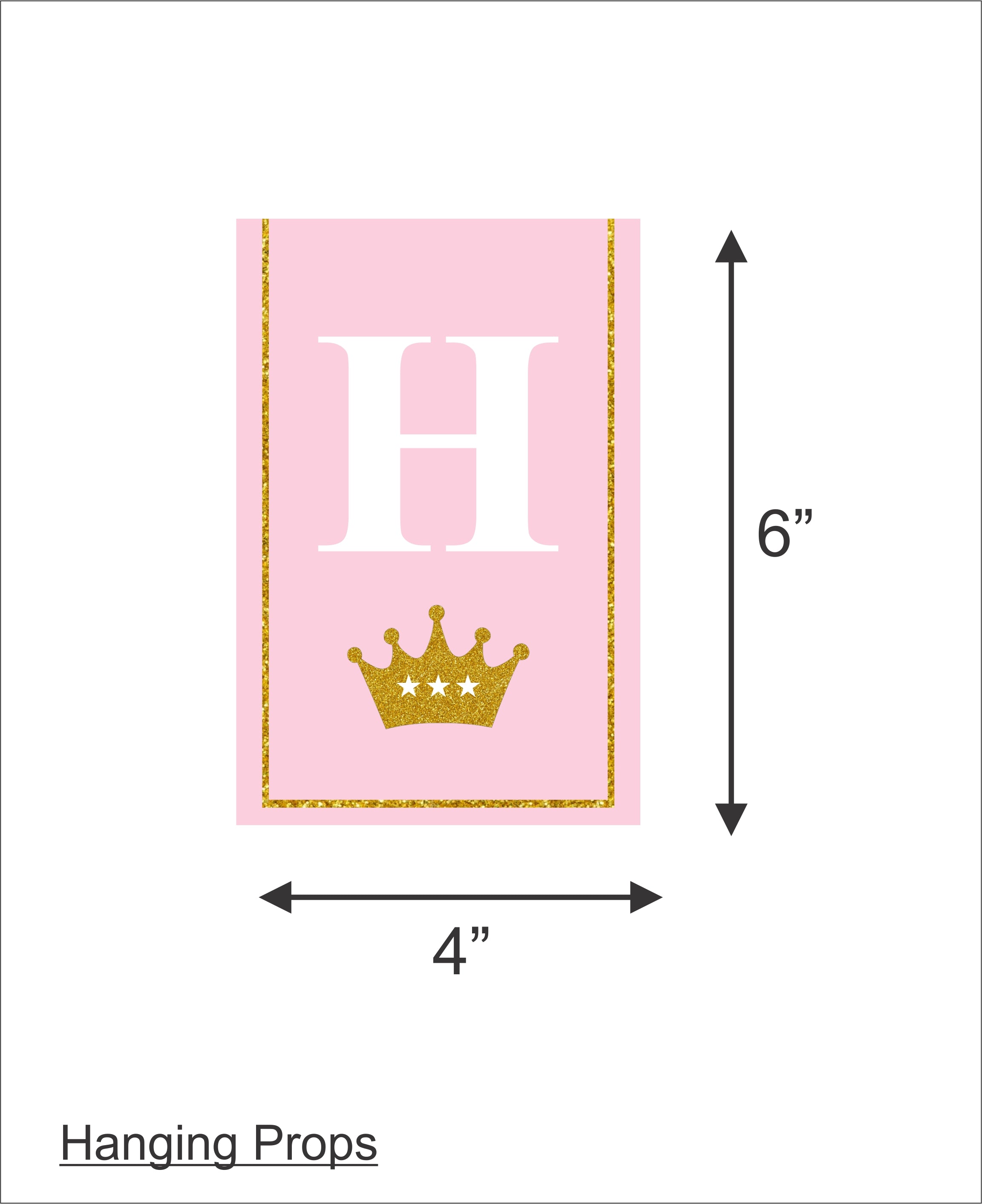 Princess Theme Birthday Party Banner for Decoration