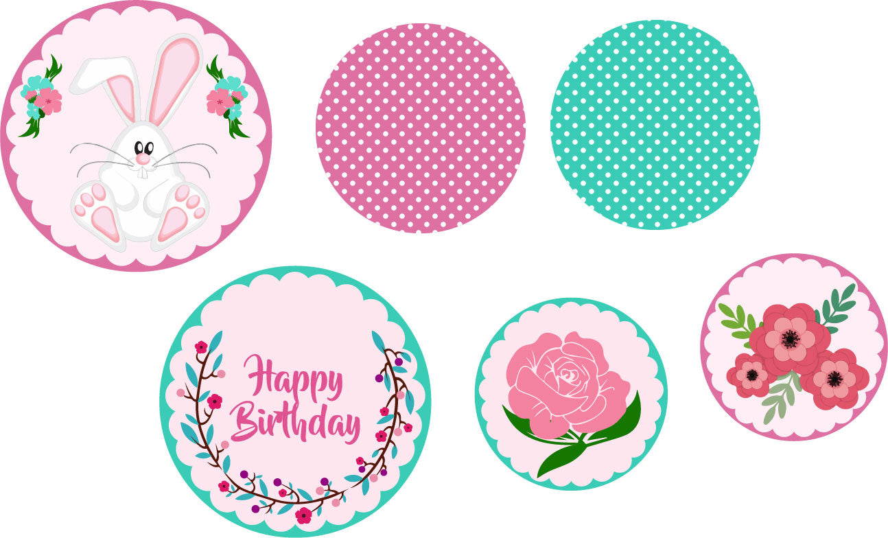 Bunny Theme Birthday Party Table Confetti