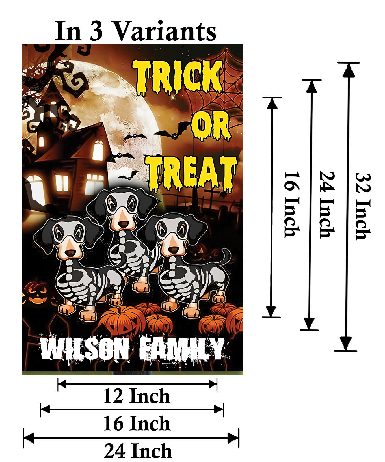 Personalize Halloween Party Family Name Yard Sign for Decoration