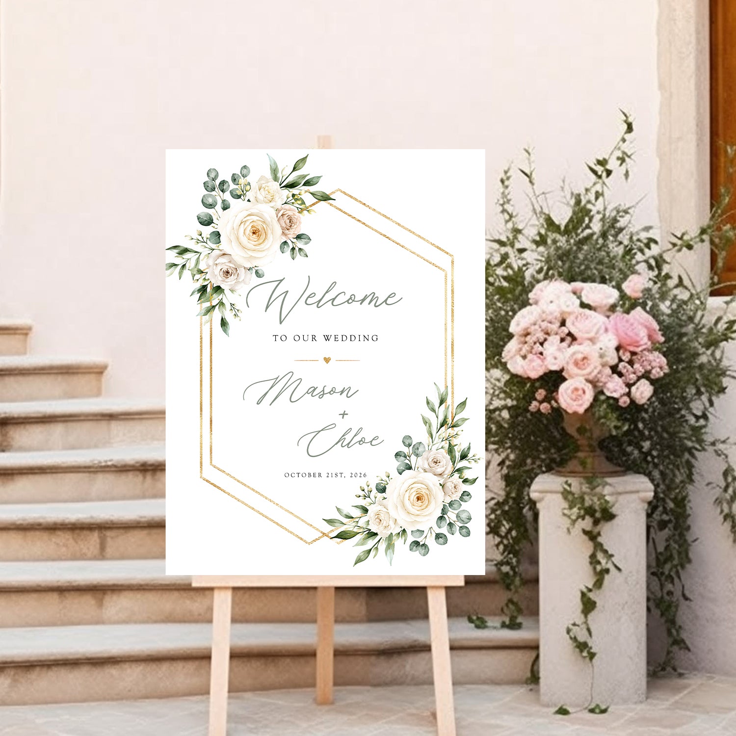Wedding Welcome Sign Board for Decoration