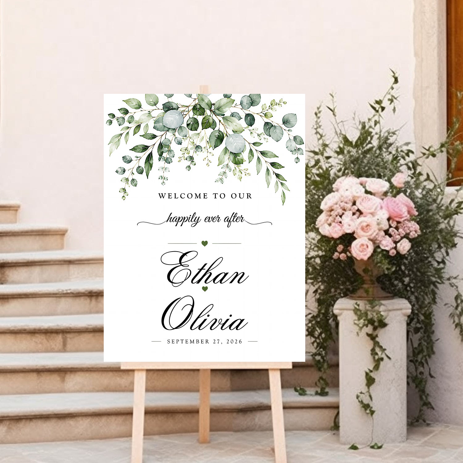 Wedding Welcome Sign Board for Decoration