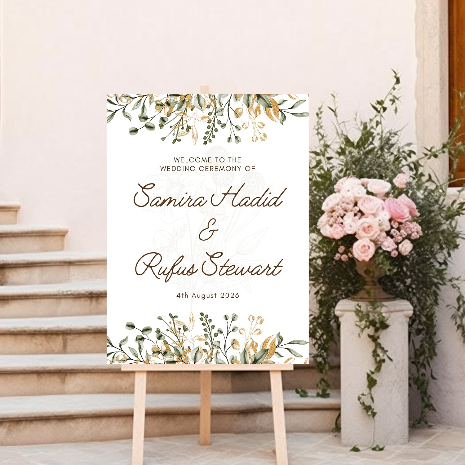 Wedding Welcome Sign Board for Decoration