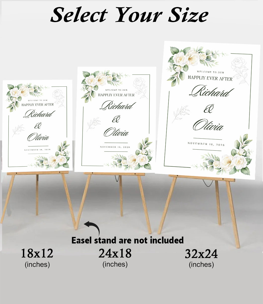 Wedding Welcome Sign Board for Decoration