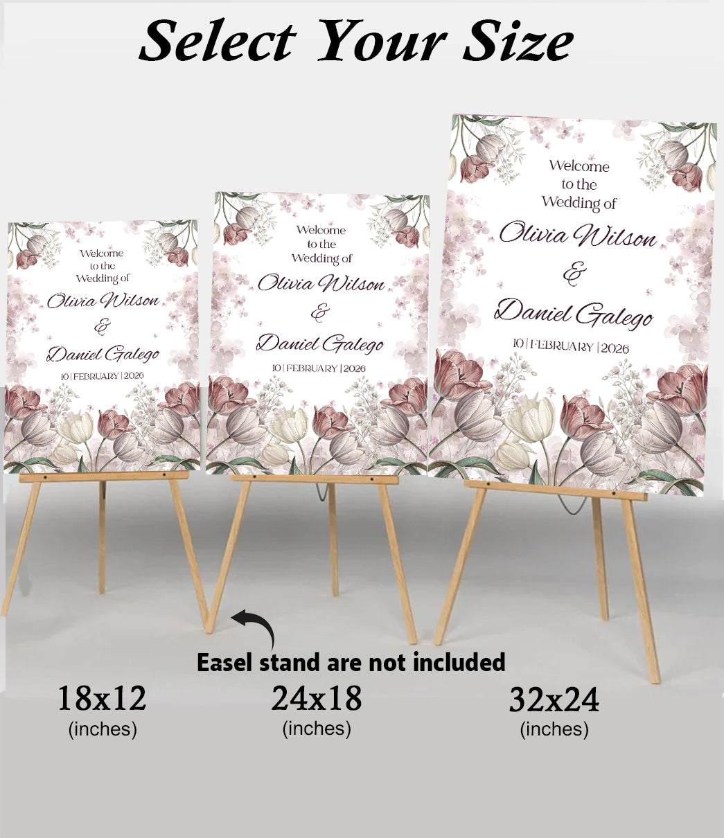 Wedding Welcome Sign Board for Decoration
