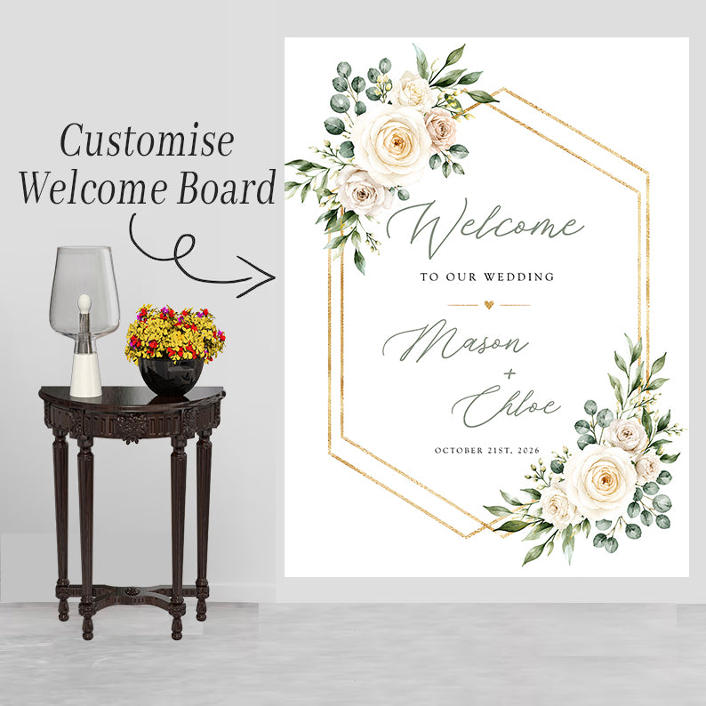 Wedding Welcome Sign Board for Decoration