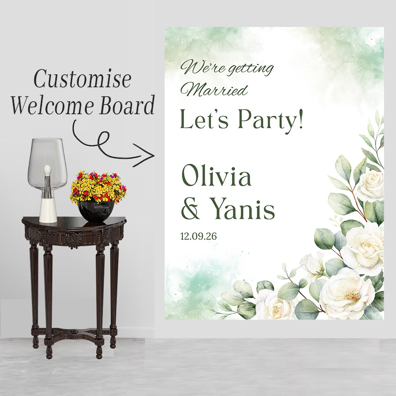 Wedding Welcome Sign Board for Decoration