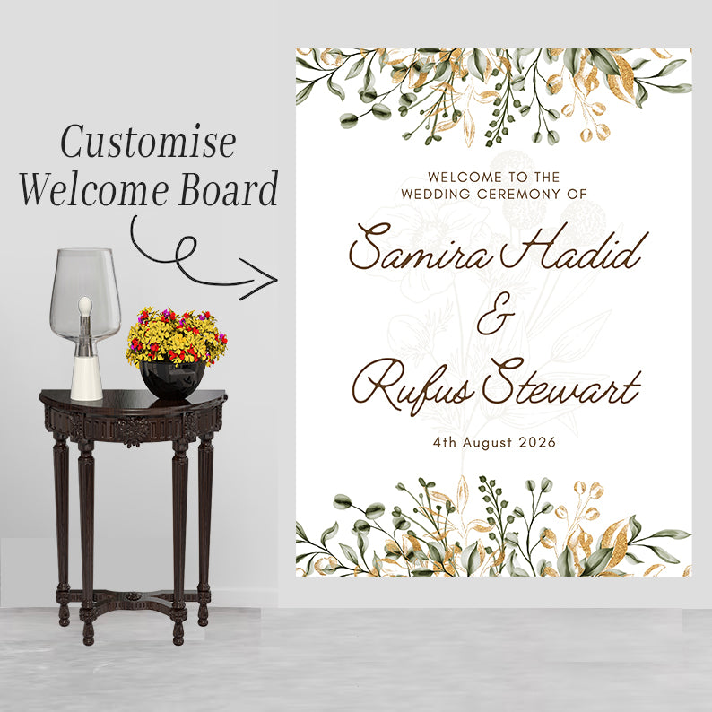 Wedding Welcome Sign Board for Decoration