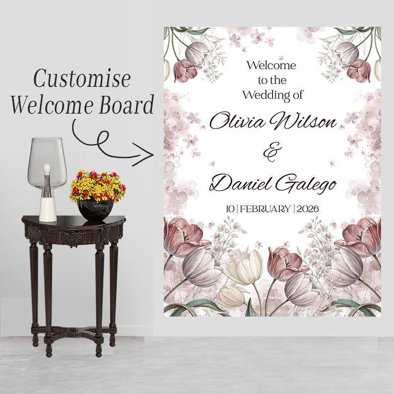 Wedding Welcome Sign Board for Decoration