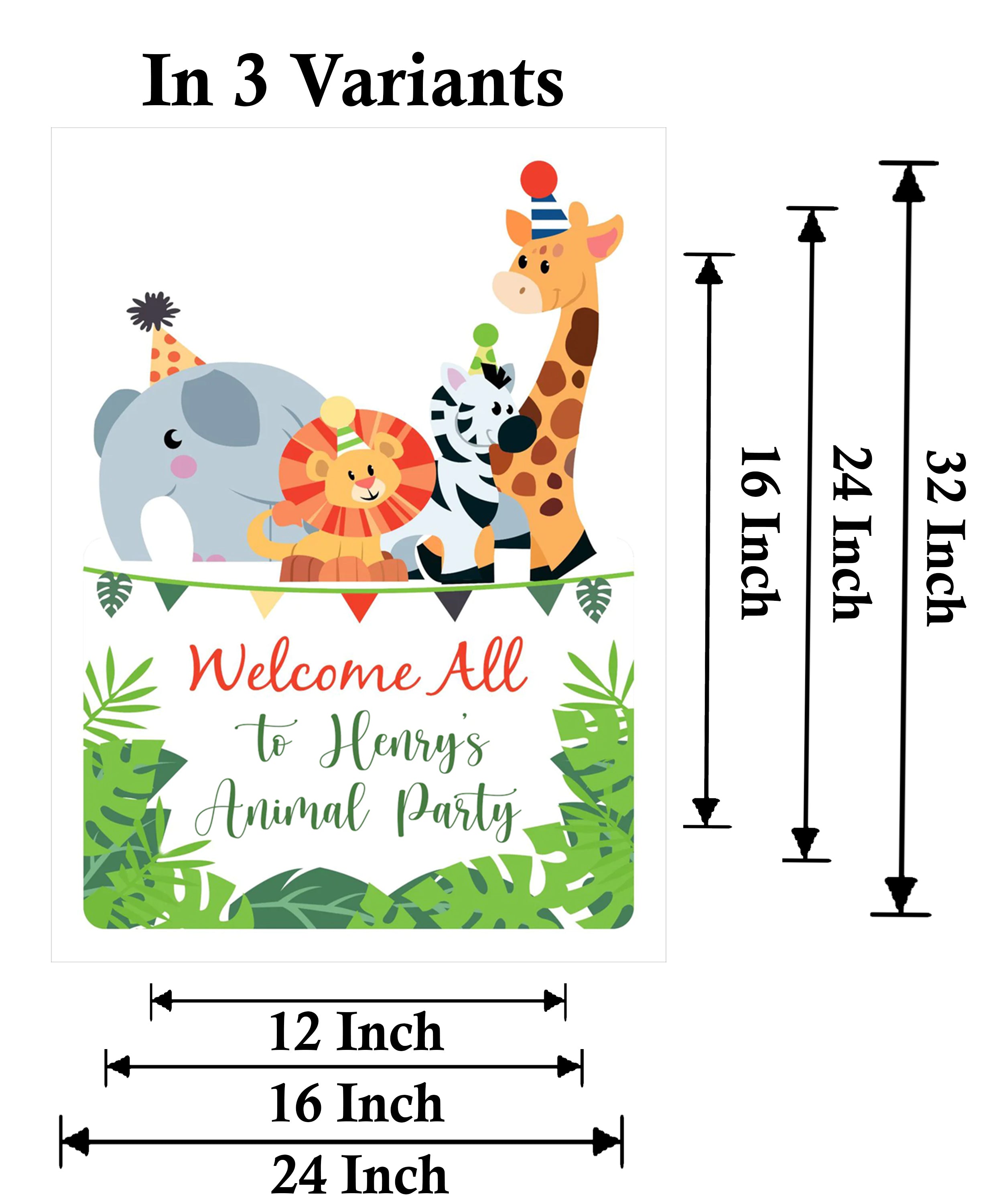 Jungle Safari Theme Birthday Party Yard Sign/Welcome Board.