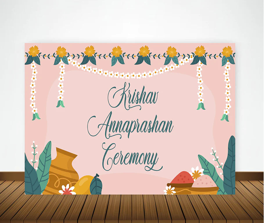 Annaprashana Ceremony Personalized Backdrop