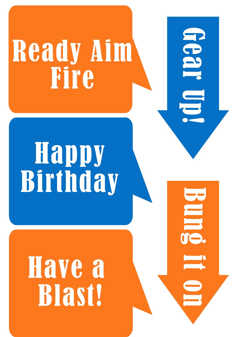 Battlefield Party Birthday Photo Props Kit