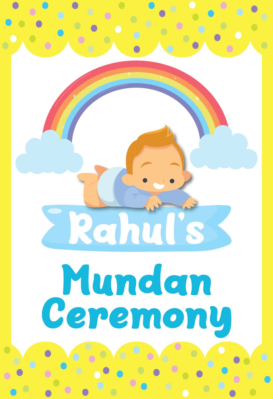 Mundan Ceremony Personalized Poster/Welcome Board