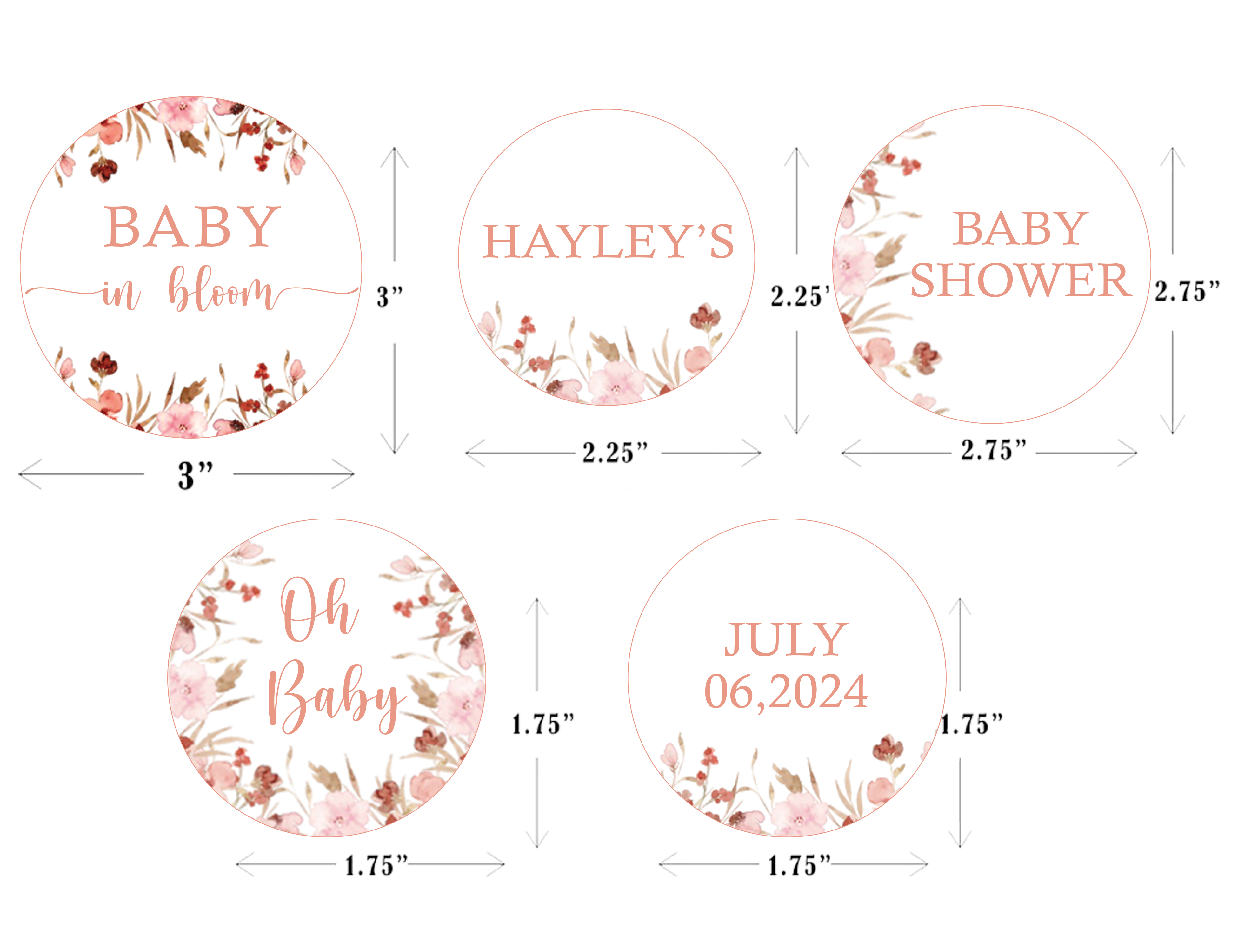 Baby In Bloom Baby Shower Party Cake Decorating Kit