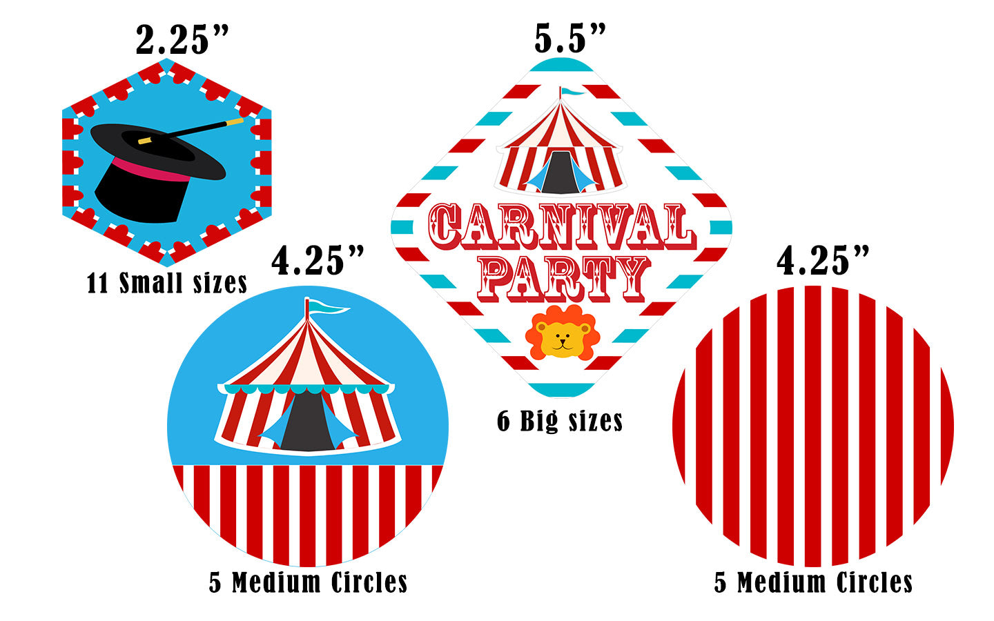 Carnival Birthday Party Table Confetti