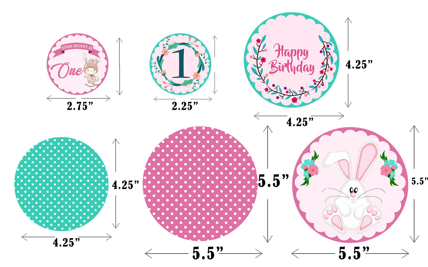 Bunny Theme Birthday Party Table Confetti