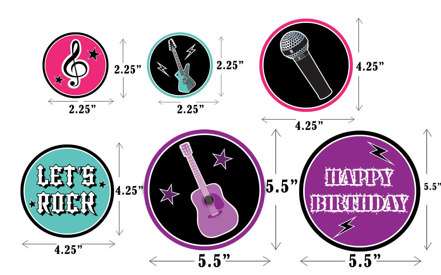 Rockstar Birthday Party Table Confetti