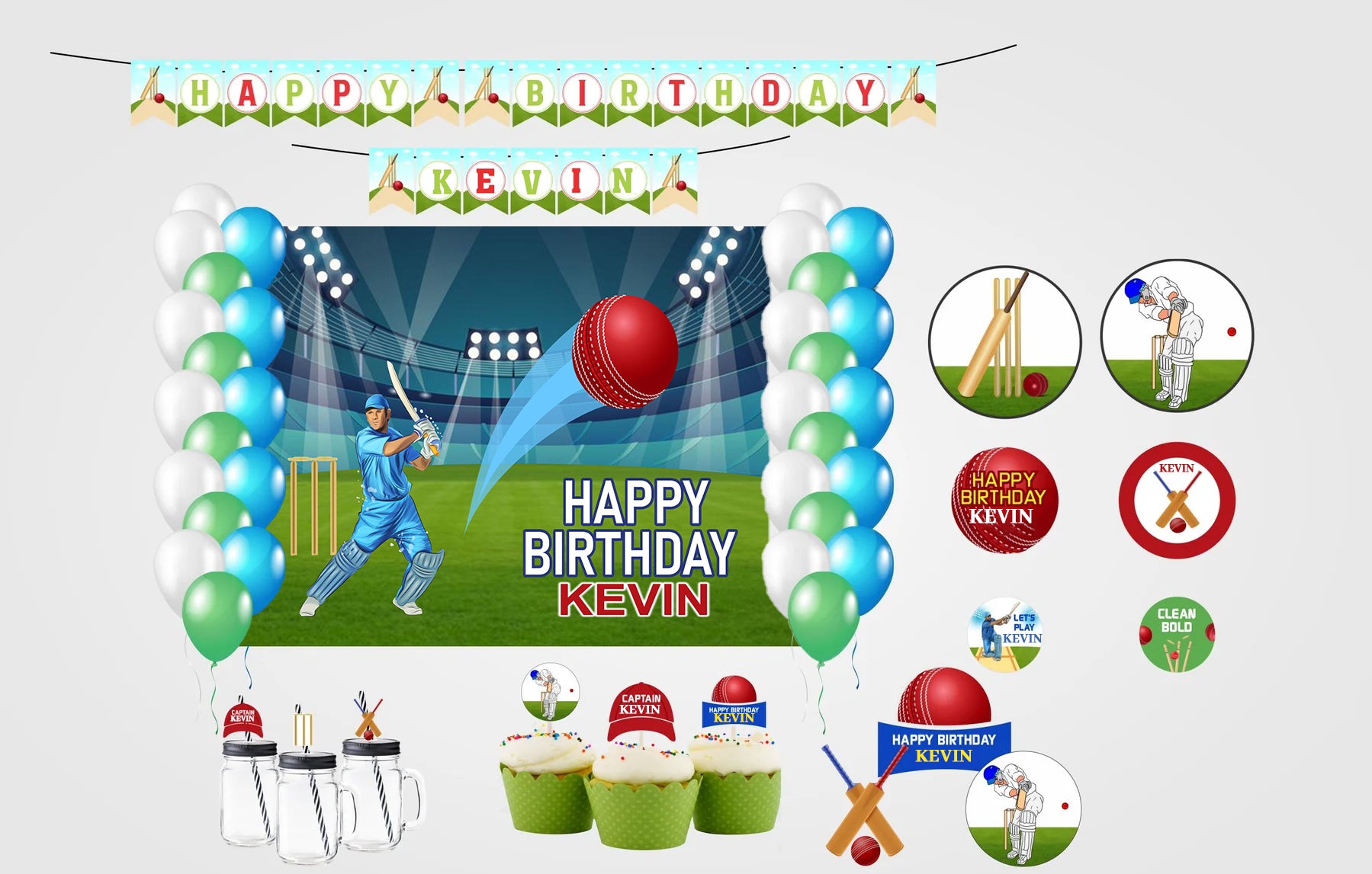 Cricket Birthday Complete Personalize Party Kit