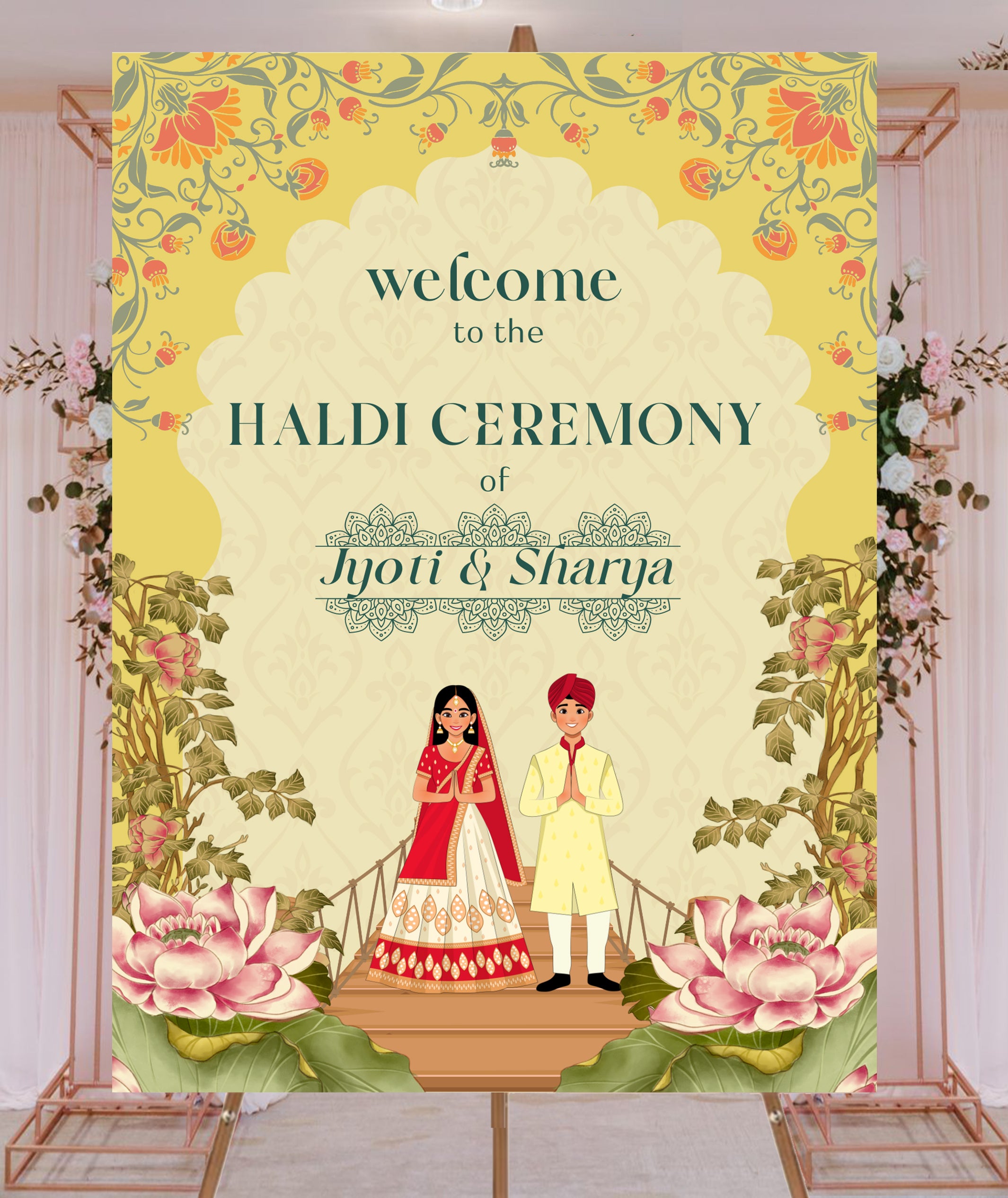 Maiyan Ceremony Welcome Board for Decoration