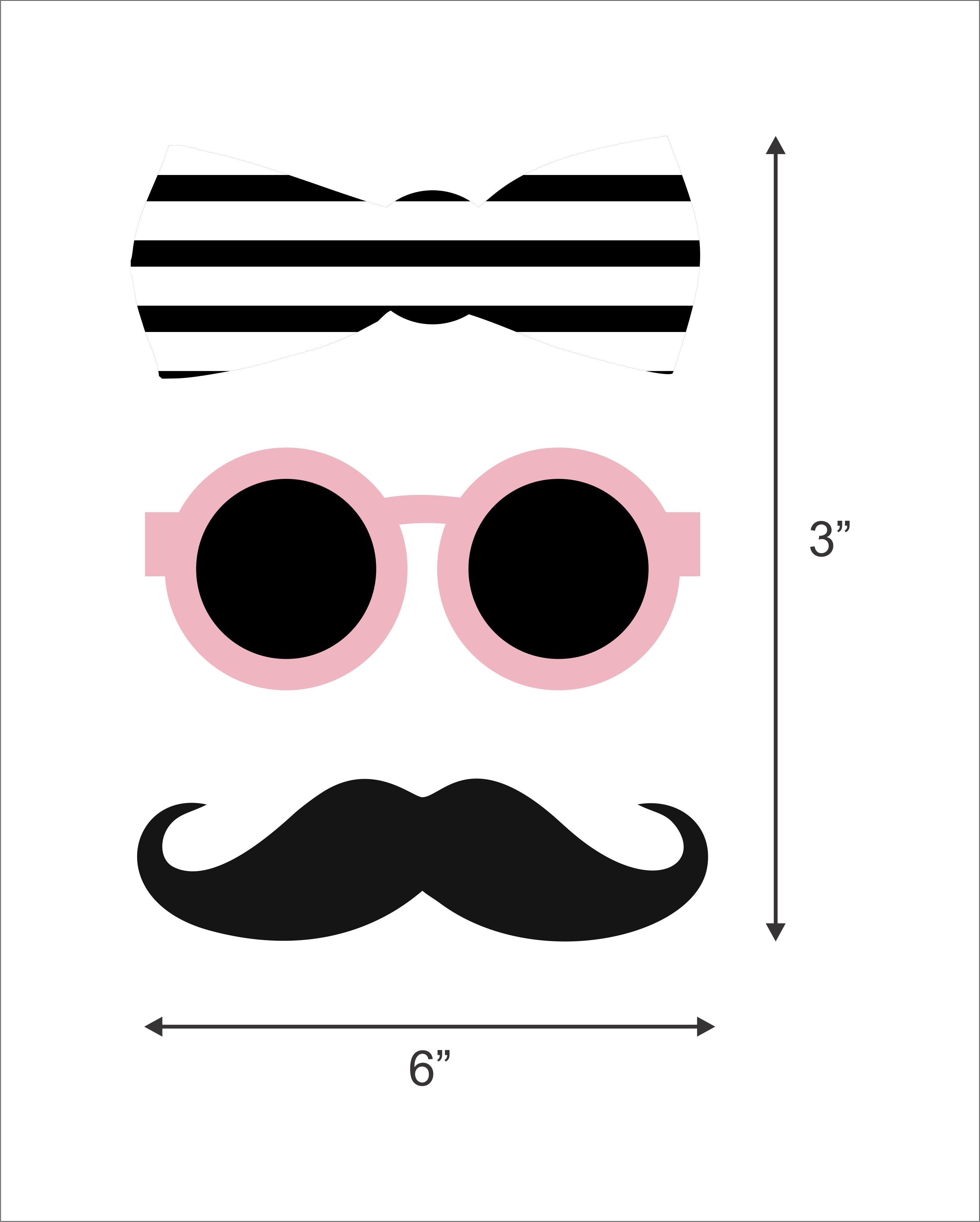 Paris Theme Birthday Party Photo Booth Props Kit Set of 20