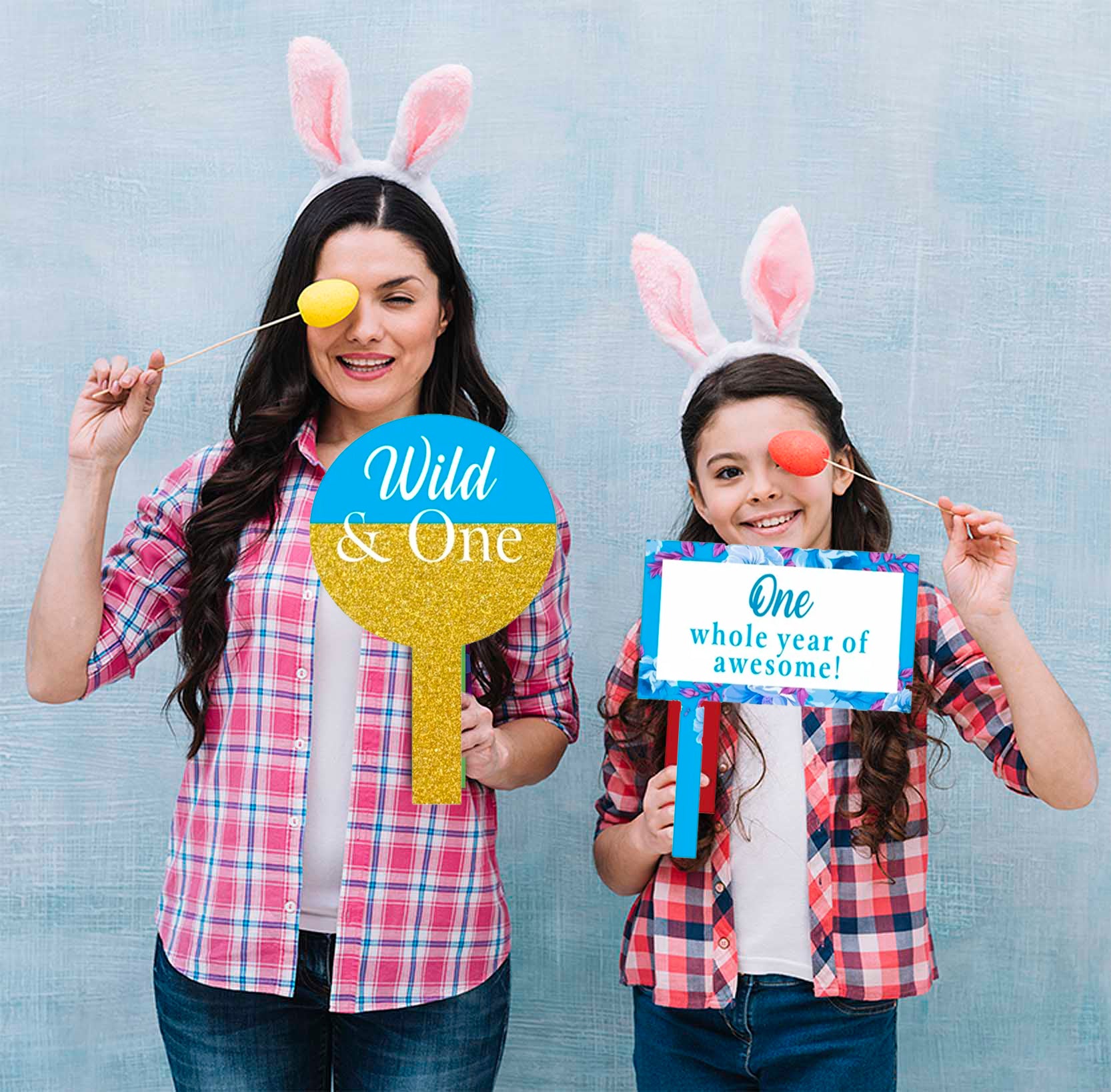 One Is Fun Birthday Party Selfie Photo Booth Frame & Props
