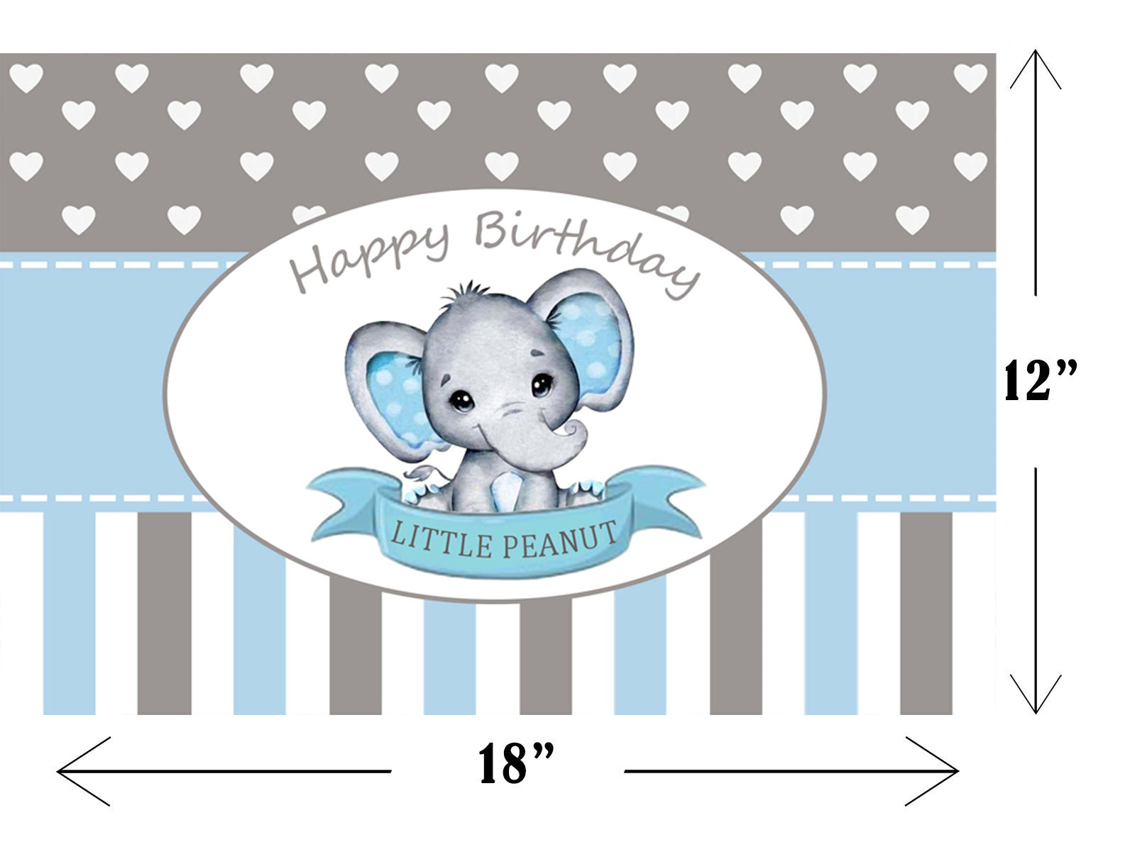 Baby Elephant Birthday Table Mats for Decoration