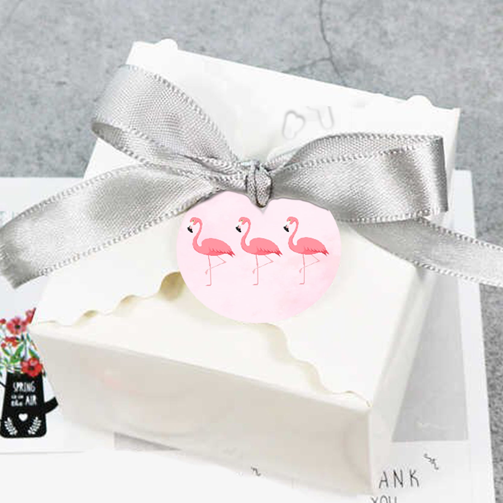 Flamingo Birthday Party Thank You Tags/Return Gift tags