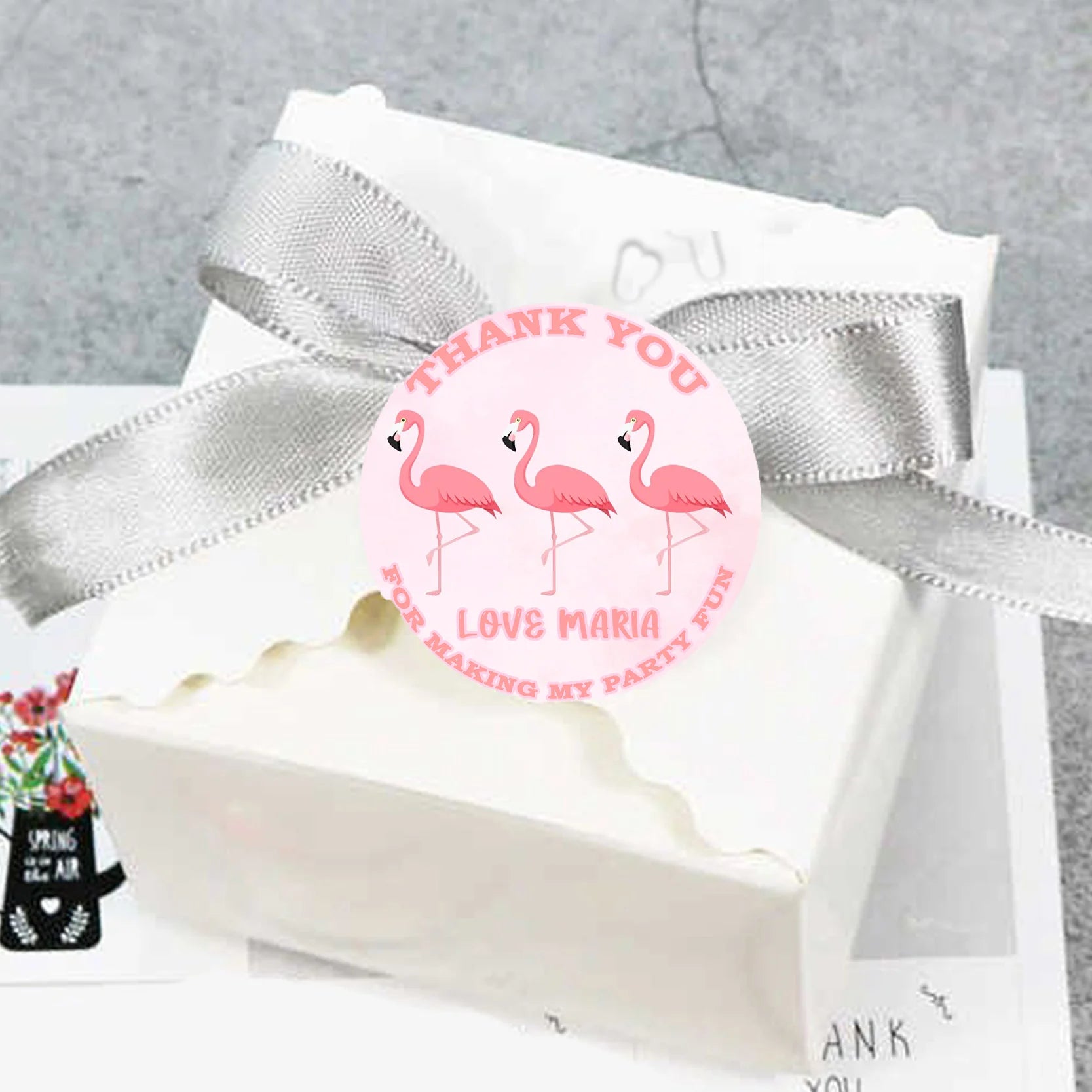 Flamingo Birthday Party Thank You Tags/Return Gift tags