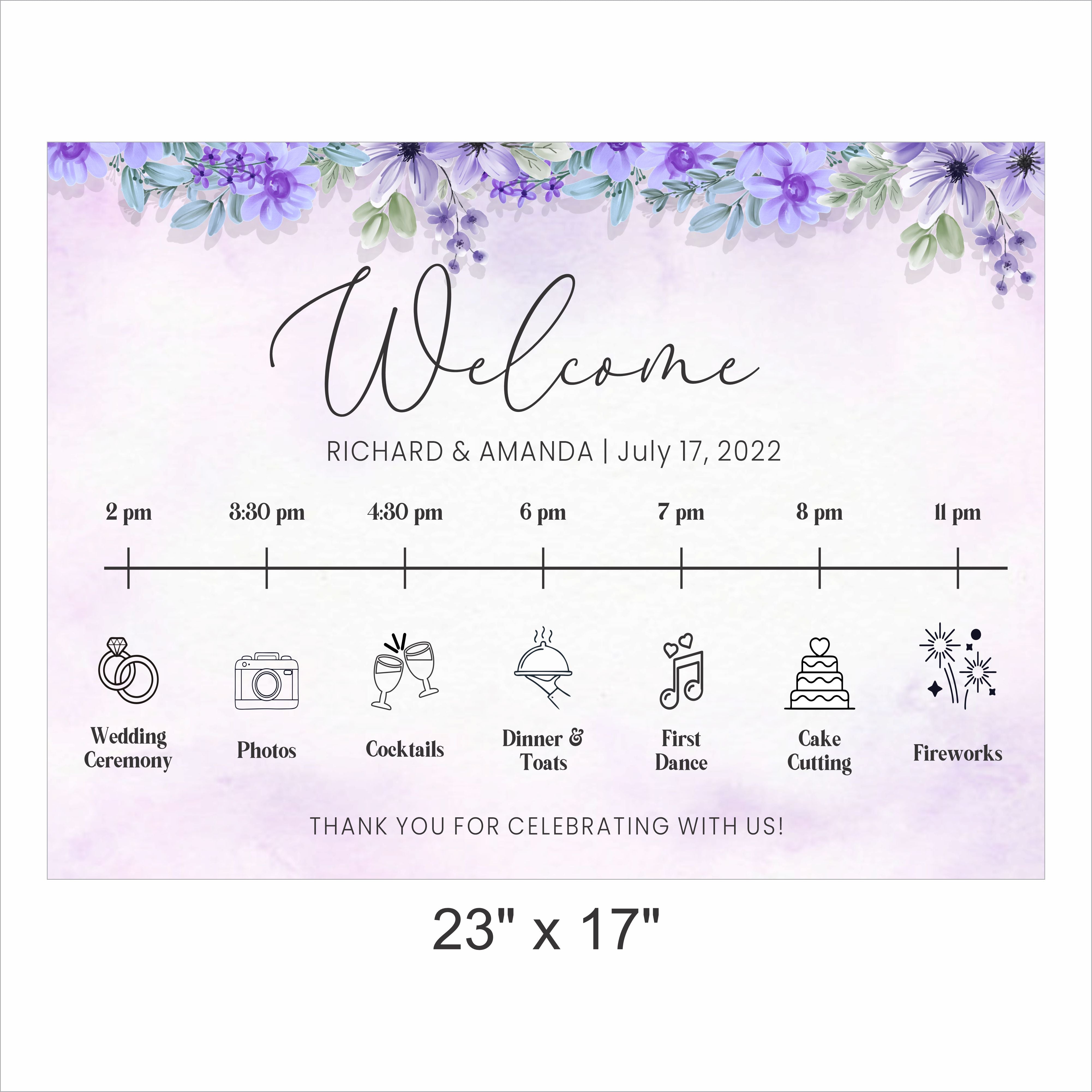 Wedding DayTimeline Board